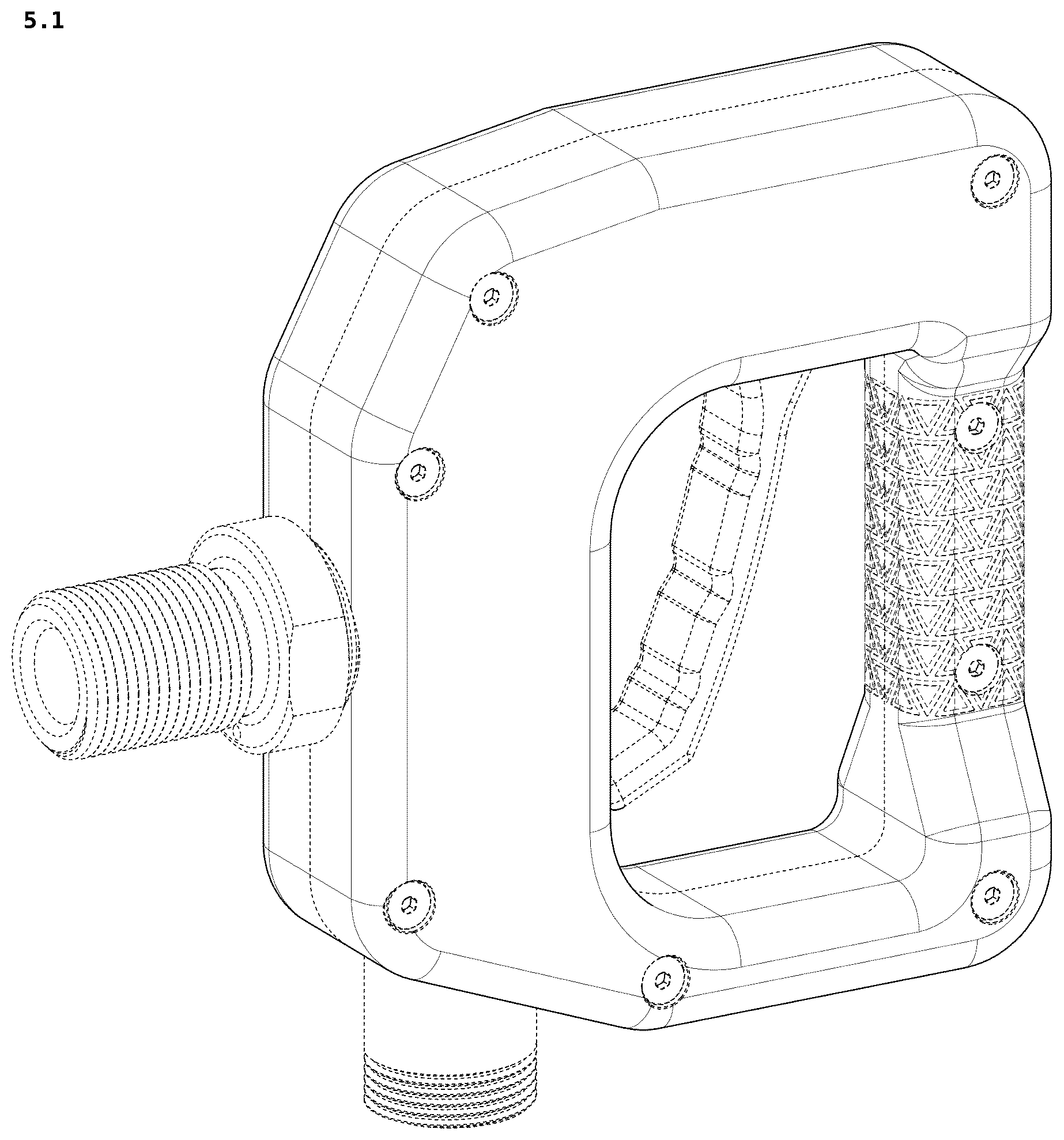 Patent USD1075853 — Air excavator hose handle — Figure 1