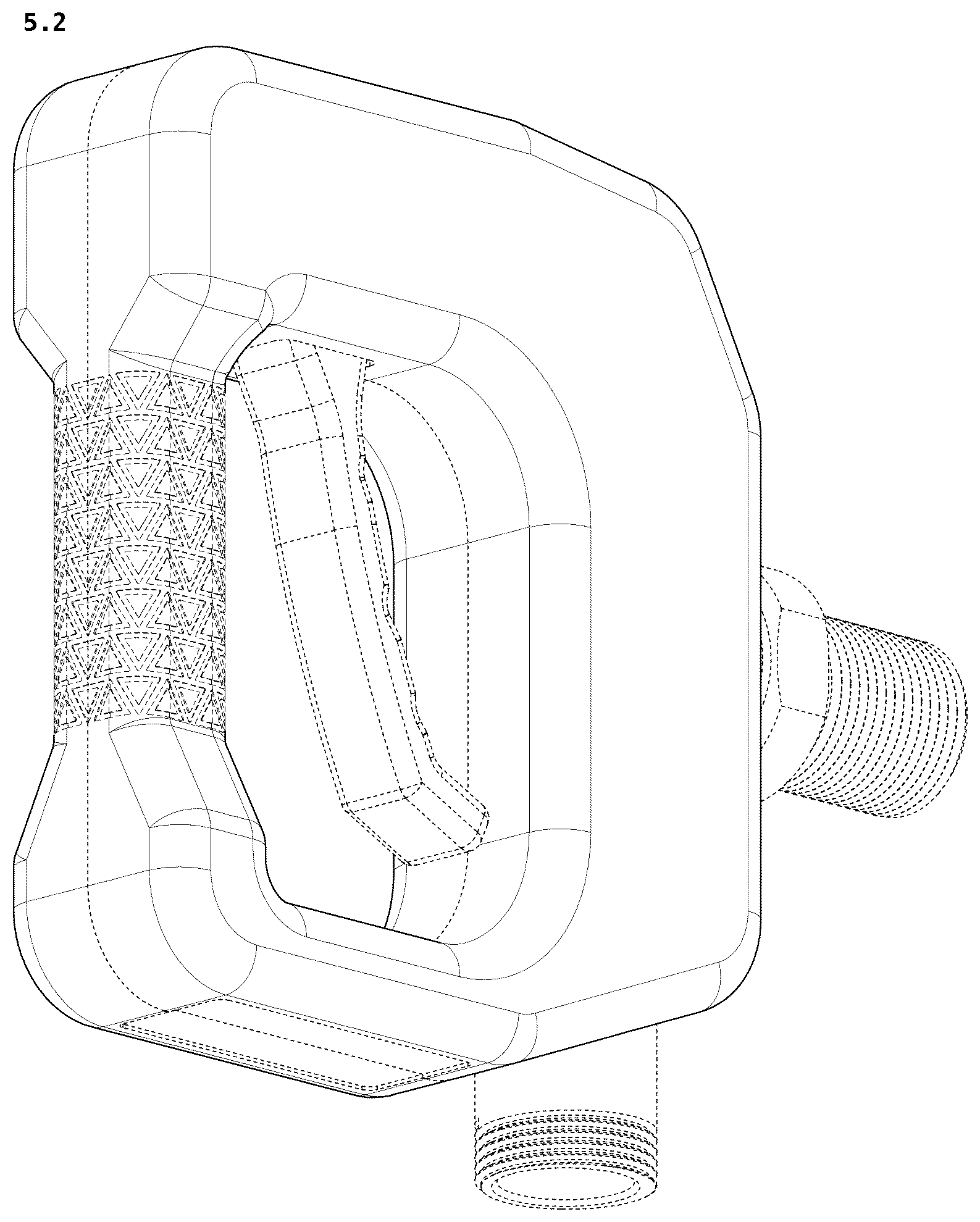 Patent USD1075853 Figure 2 – Air excavator hose handle