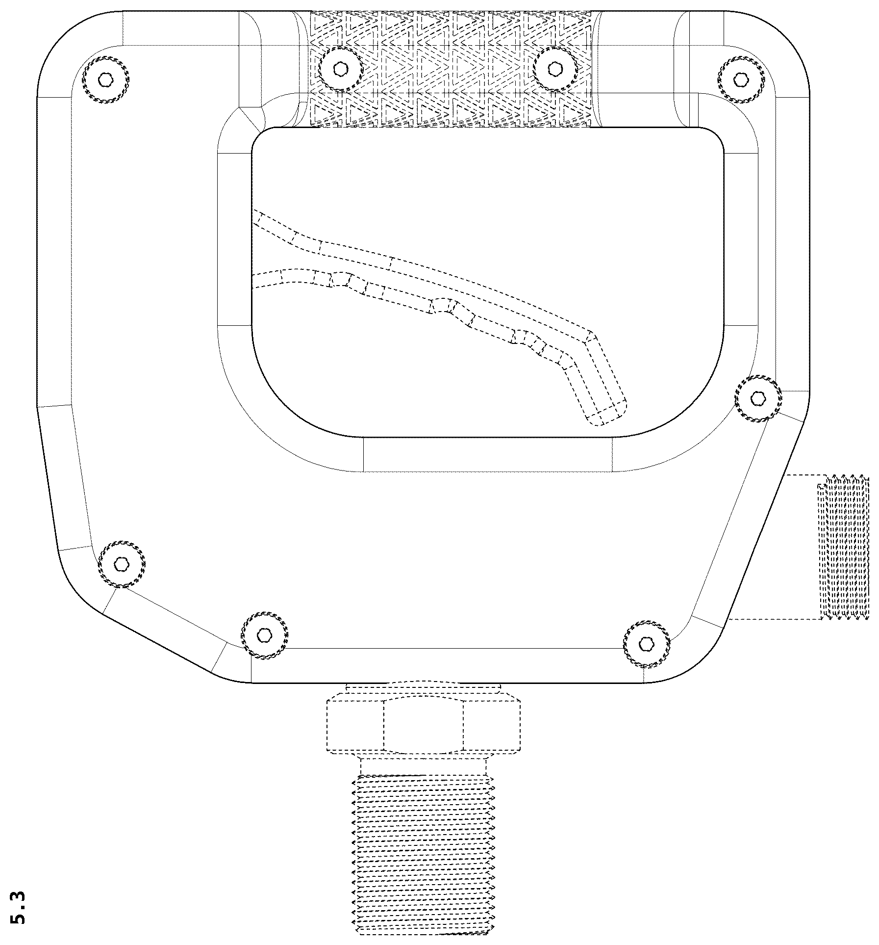 Patent USD1075853 Figure 3 – Air excavator hose handle