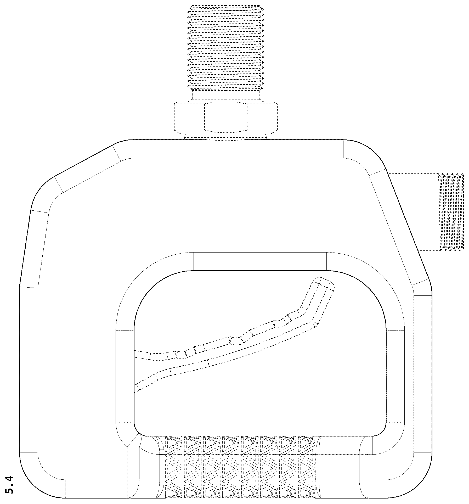 Patent USD1075853 Figure 4 – Air excavator hose handle