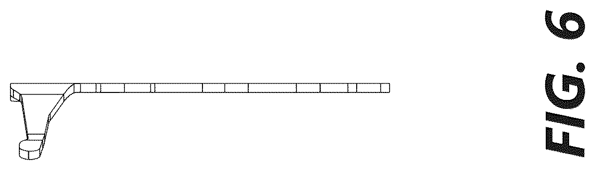 Patent USD1075855 Figure 6 – Sinker for a knitting machine