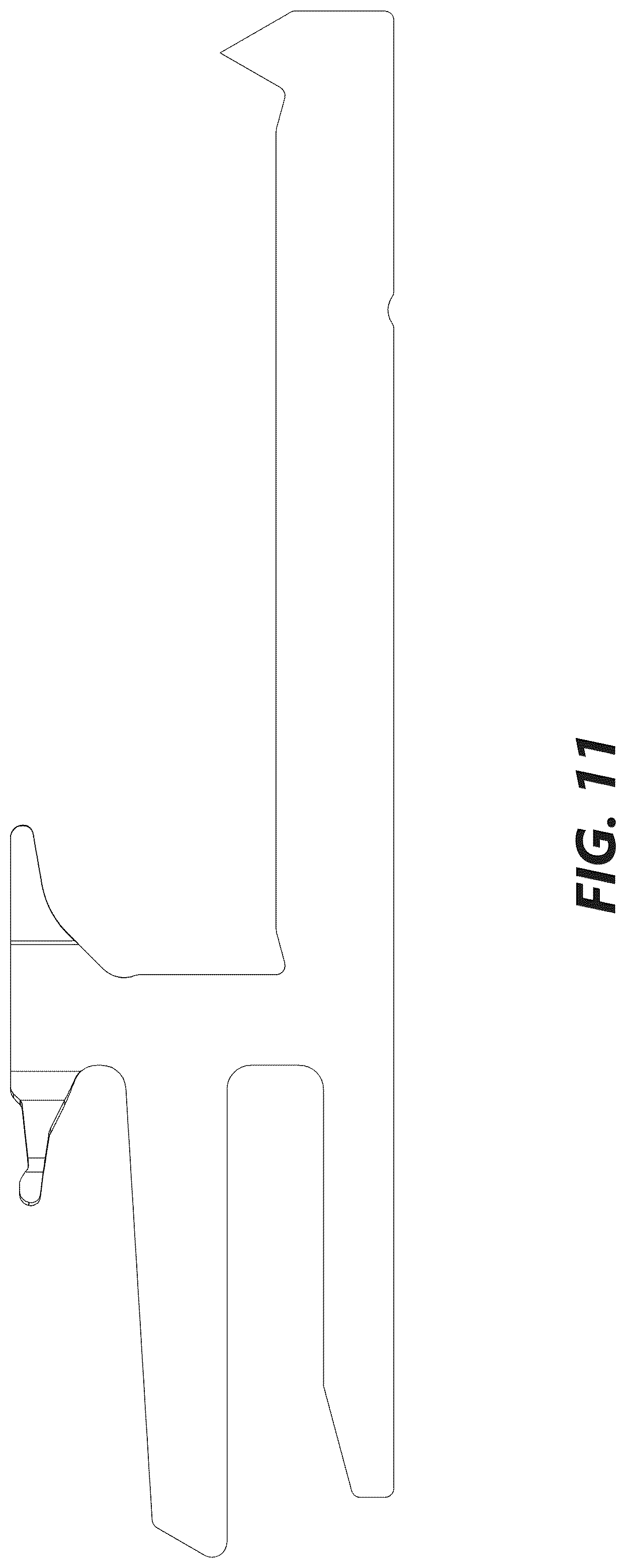 Patent USD1075855 Figure 11 – Sinker for a knitting machine