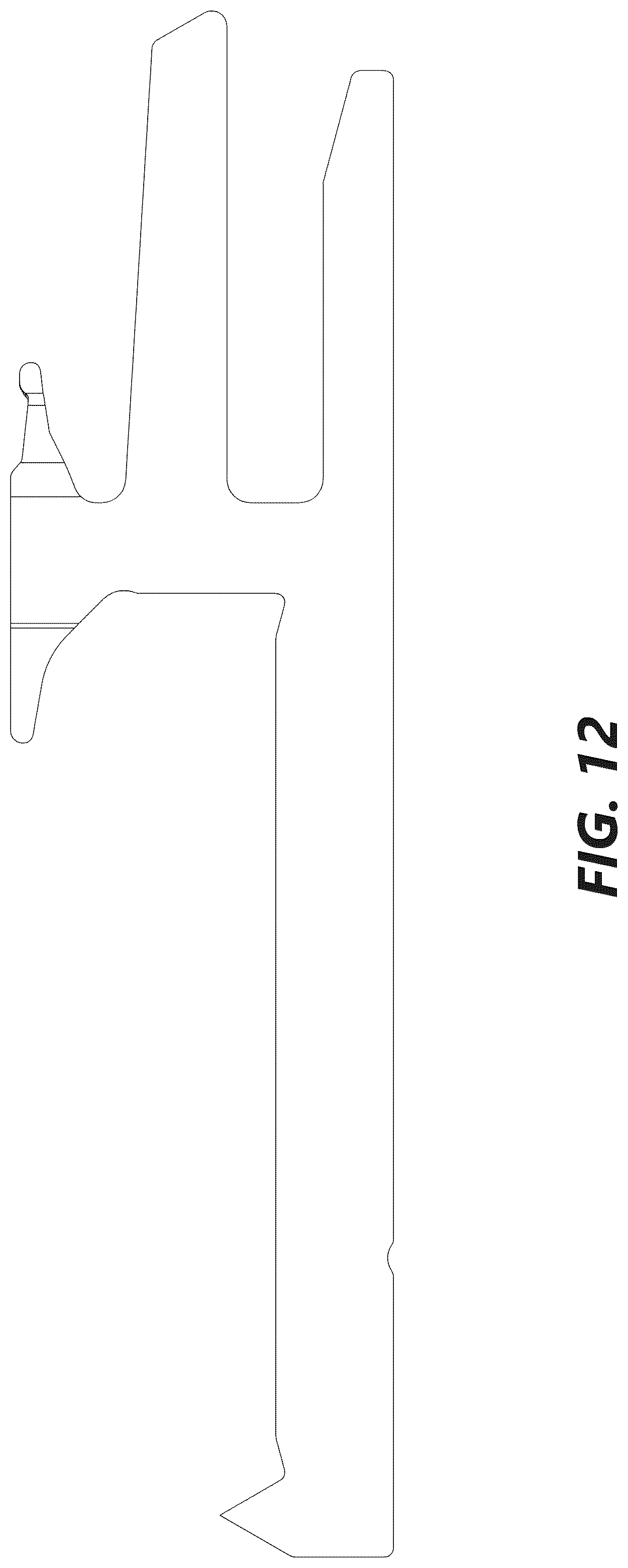 Patent USD1075855 Figure 12 – Sinker for a knitting machine