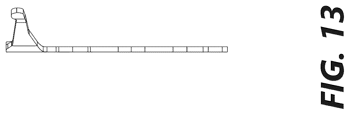 Patent USD1075855 Figure 13 – Sinker for a knitting machine