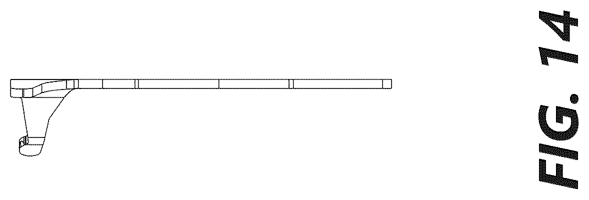 Patent USD1075855 Figure 14 – Sinker for a knitting machine