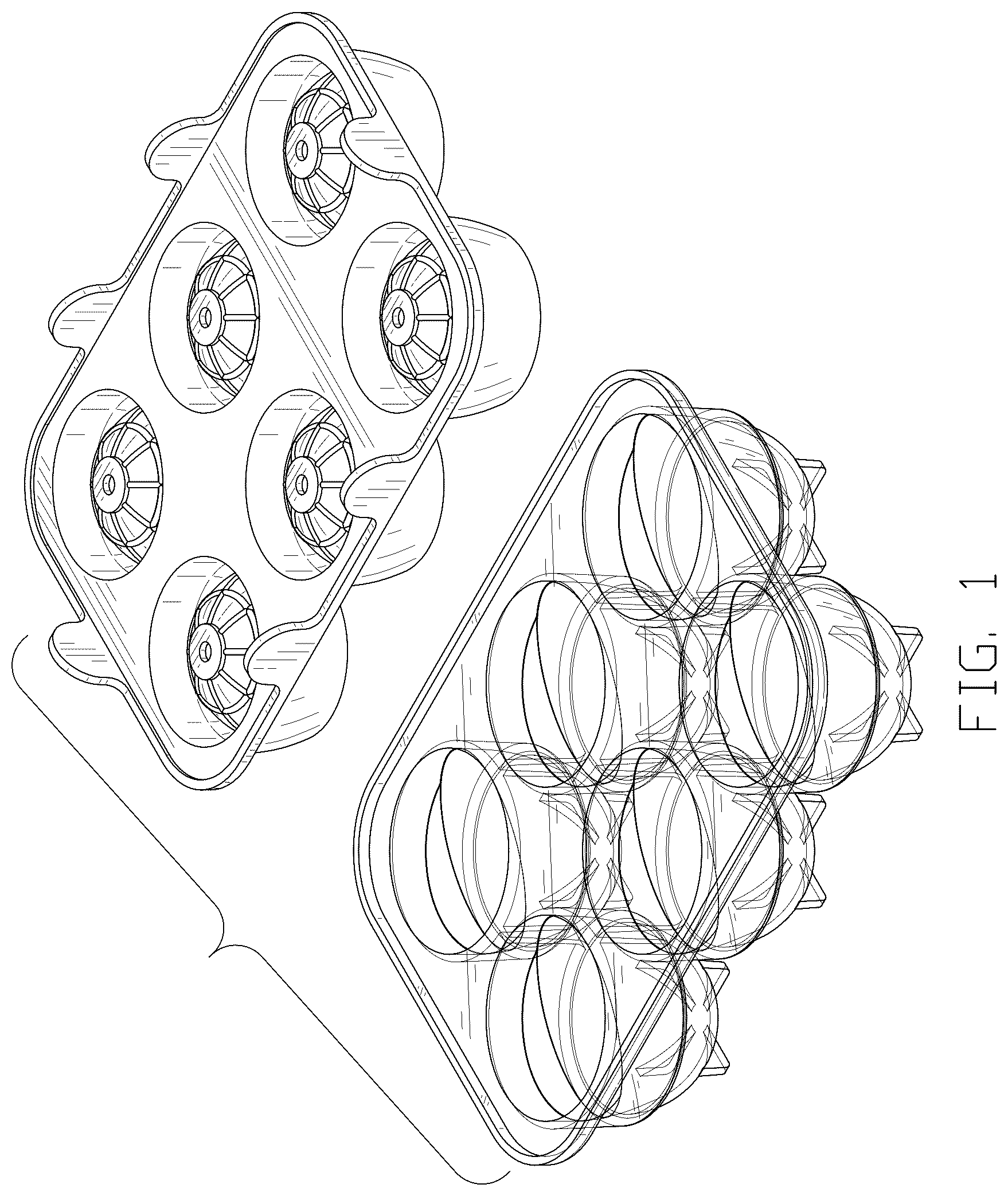 Patent USD1075857 Figure 1 – Ice cube tray