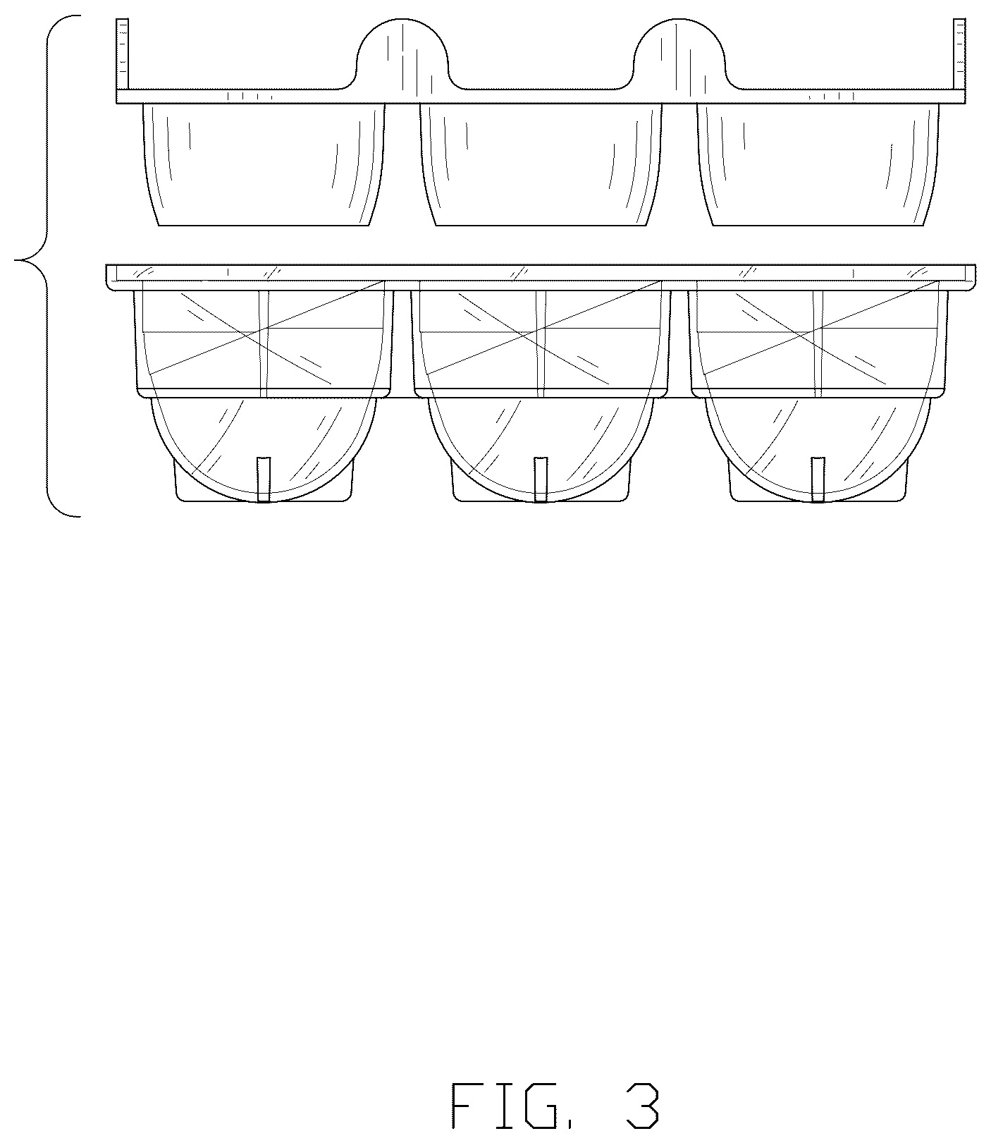 Patent USD1075857 Figure 3 – Ice cube tray
