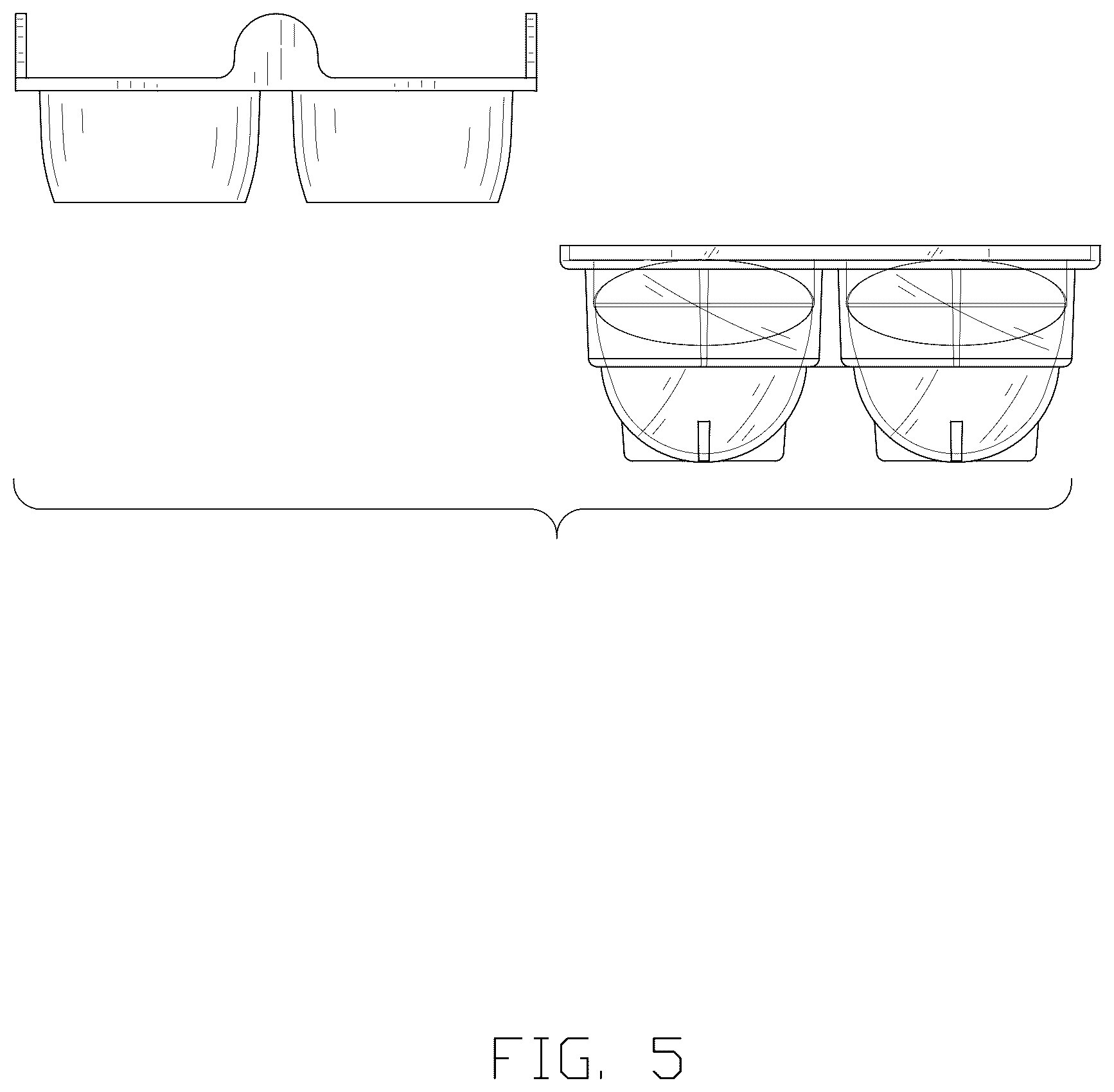 Patent USD1075857 Figure 5 – Ice cube tray