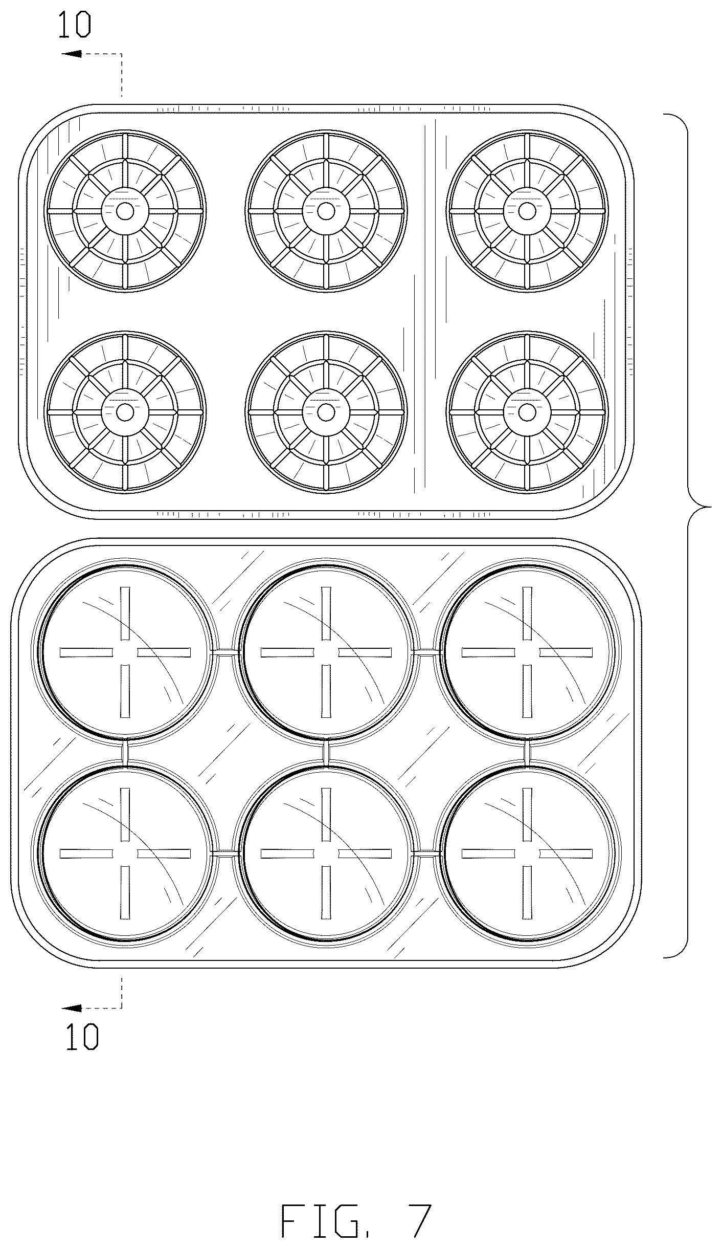 Patent USD1075857 Figure 7 – Ice cube tray