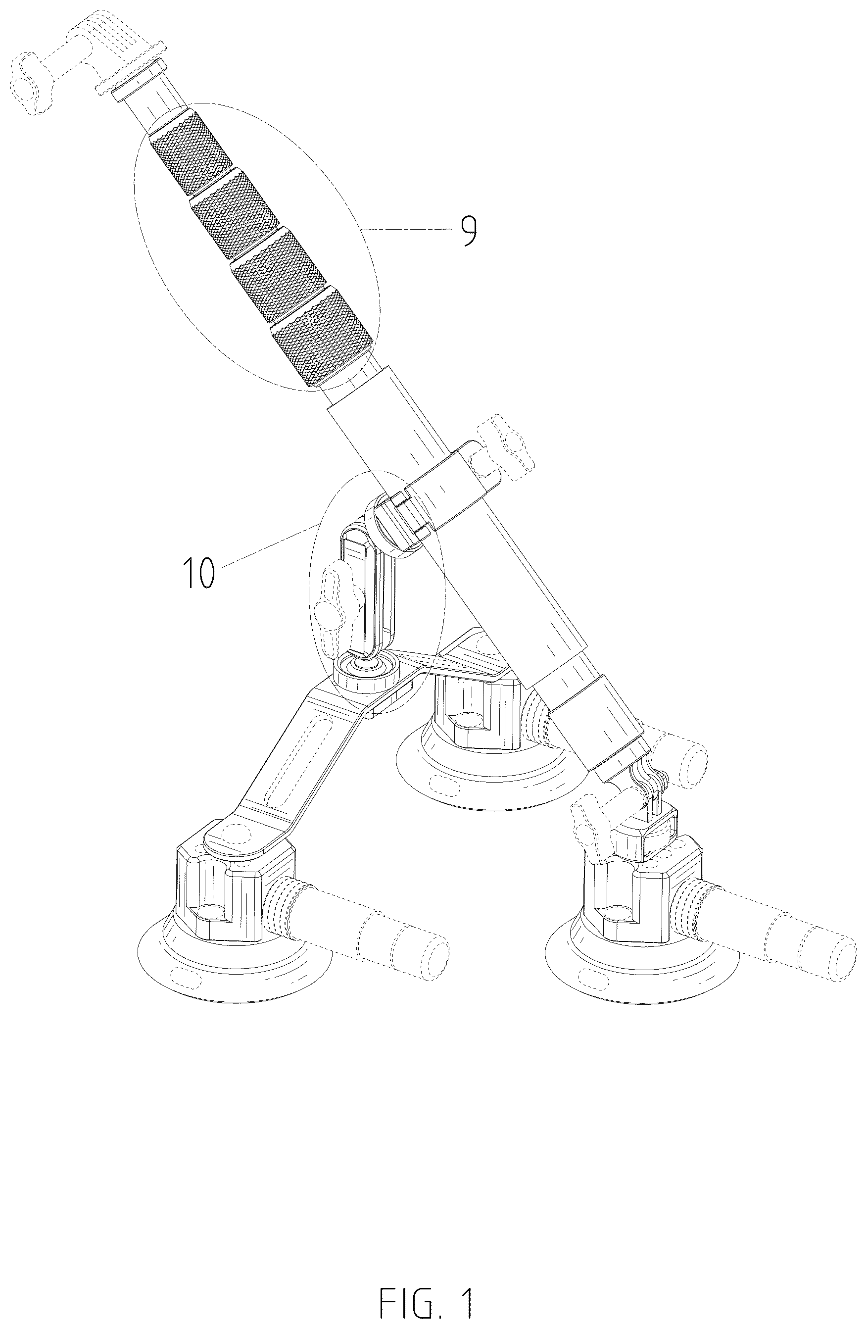 Patent USD1075885 Figure 1 – Suction cup mount