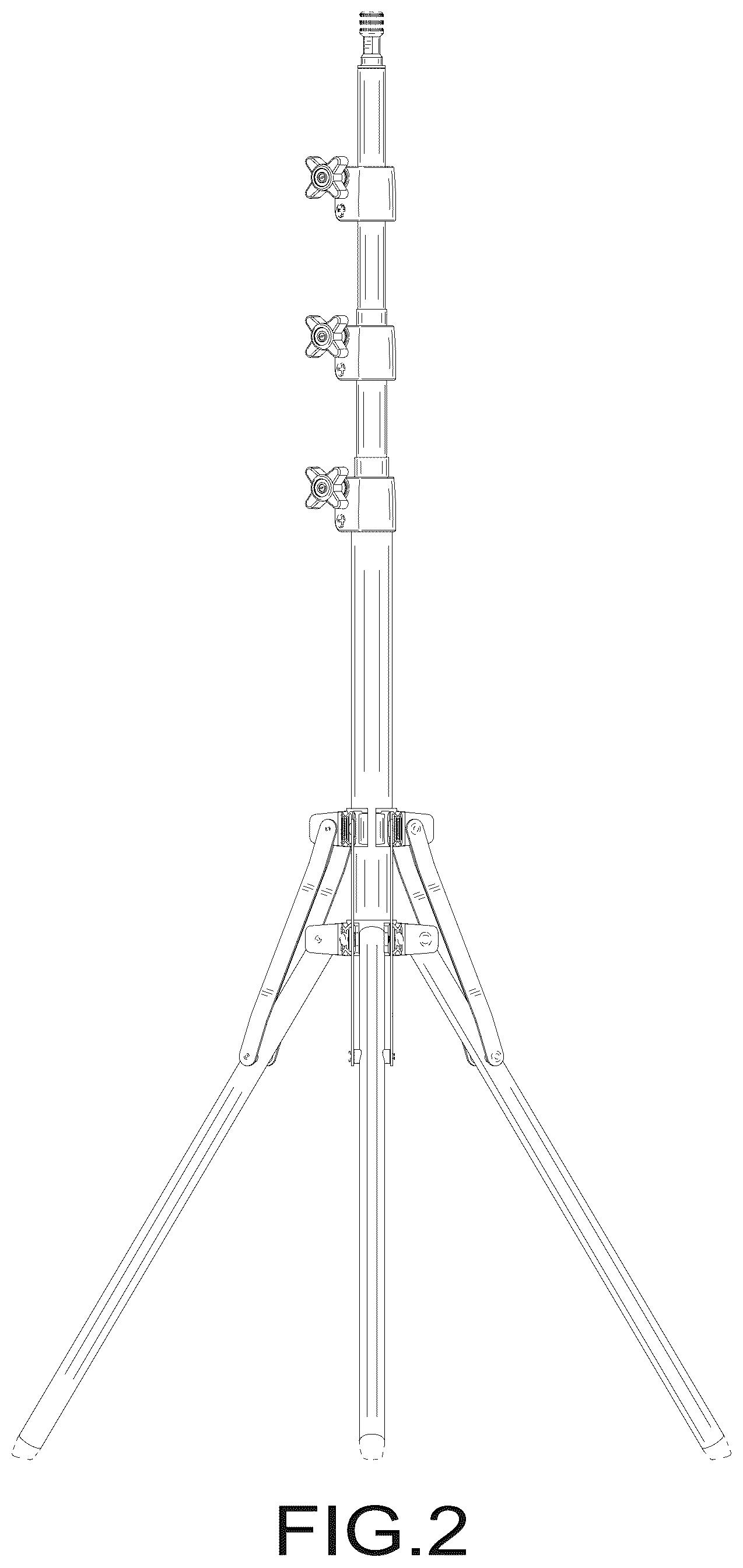 Patent USD1075886 Figure 2 – Light stand