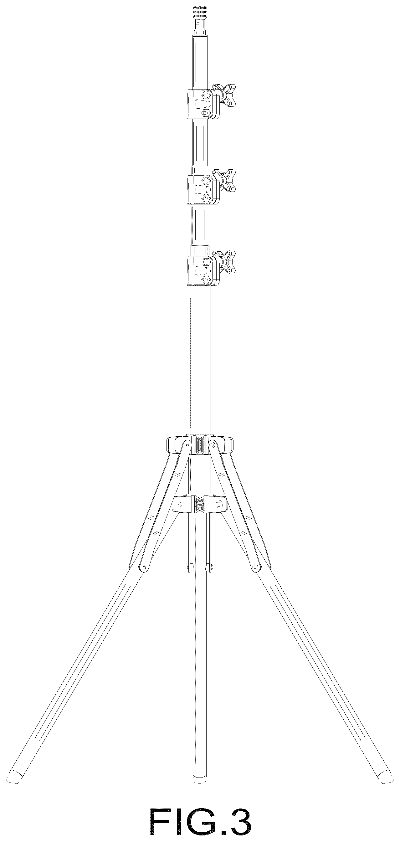 Patent USD1075886 Figure 3 – Light stand