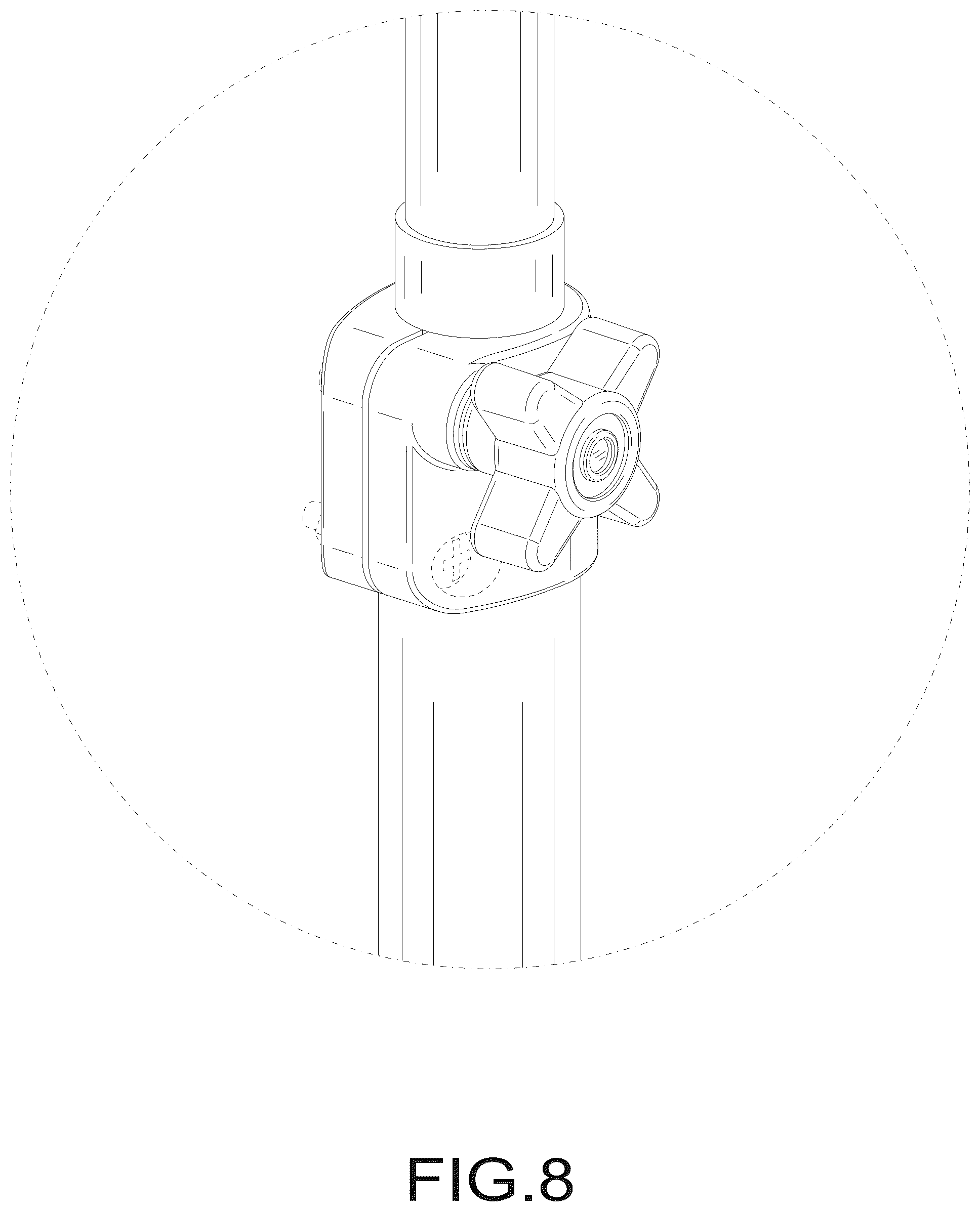Patent USD1075886 Figure 8 – Light stand