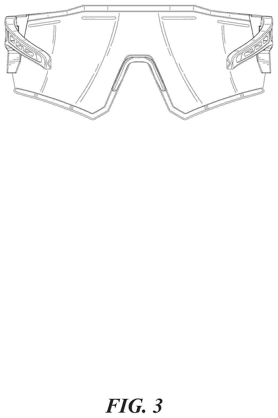 Patent USD1075890 Figure 3 – Sport sunglasses