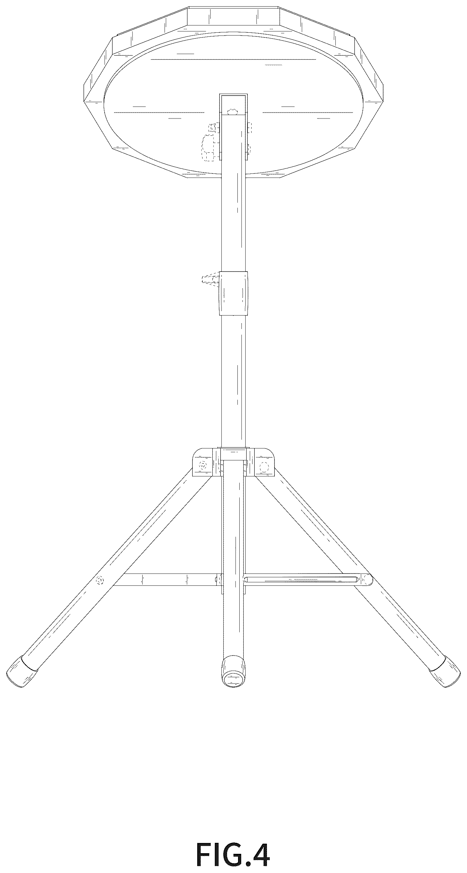 Patent USD1075897 Figure 4 – Drum practice pad with stand