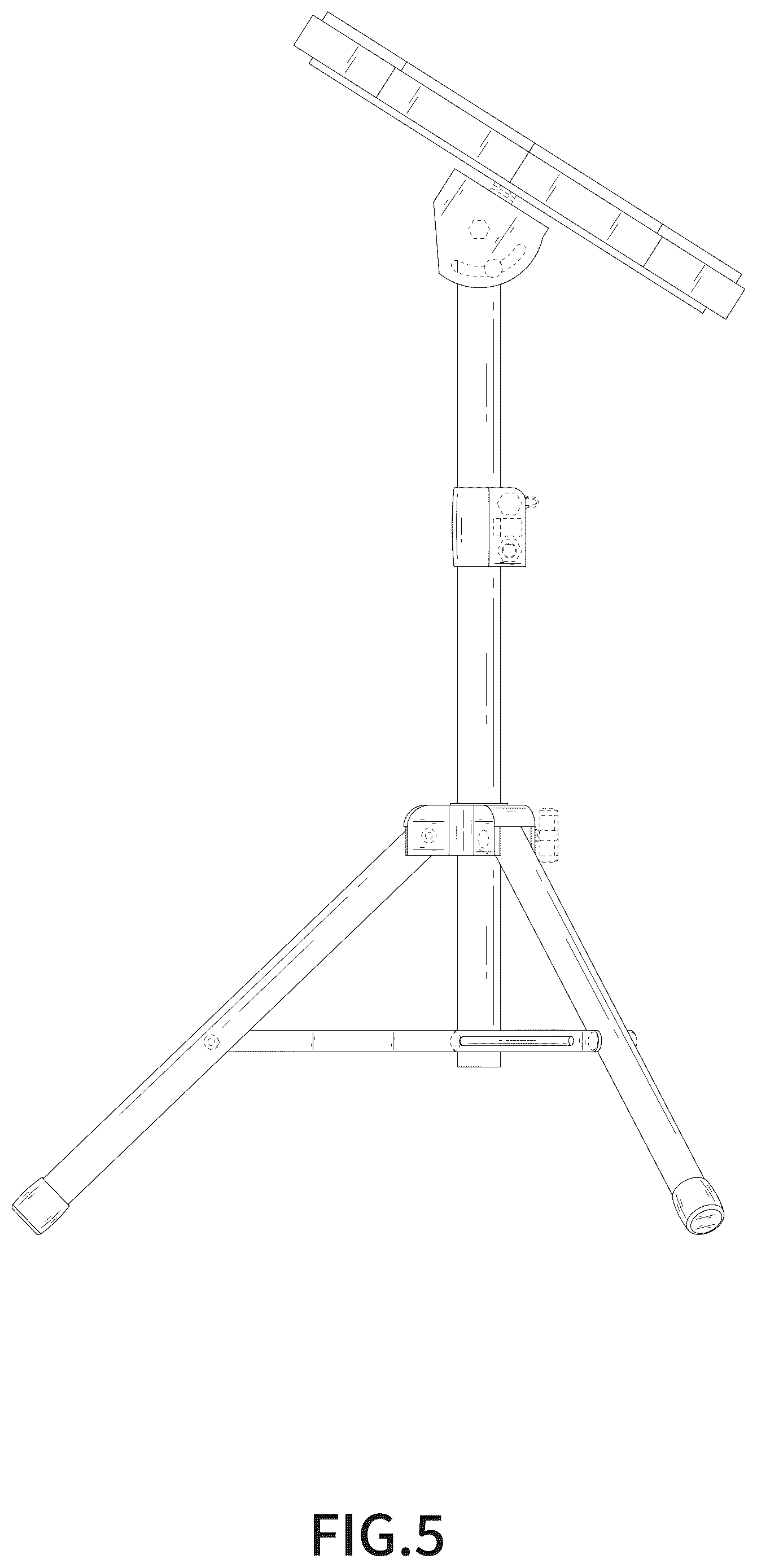 Patent USD1075897 Figure 5 – Drum practice pad with stand