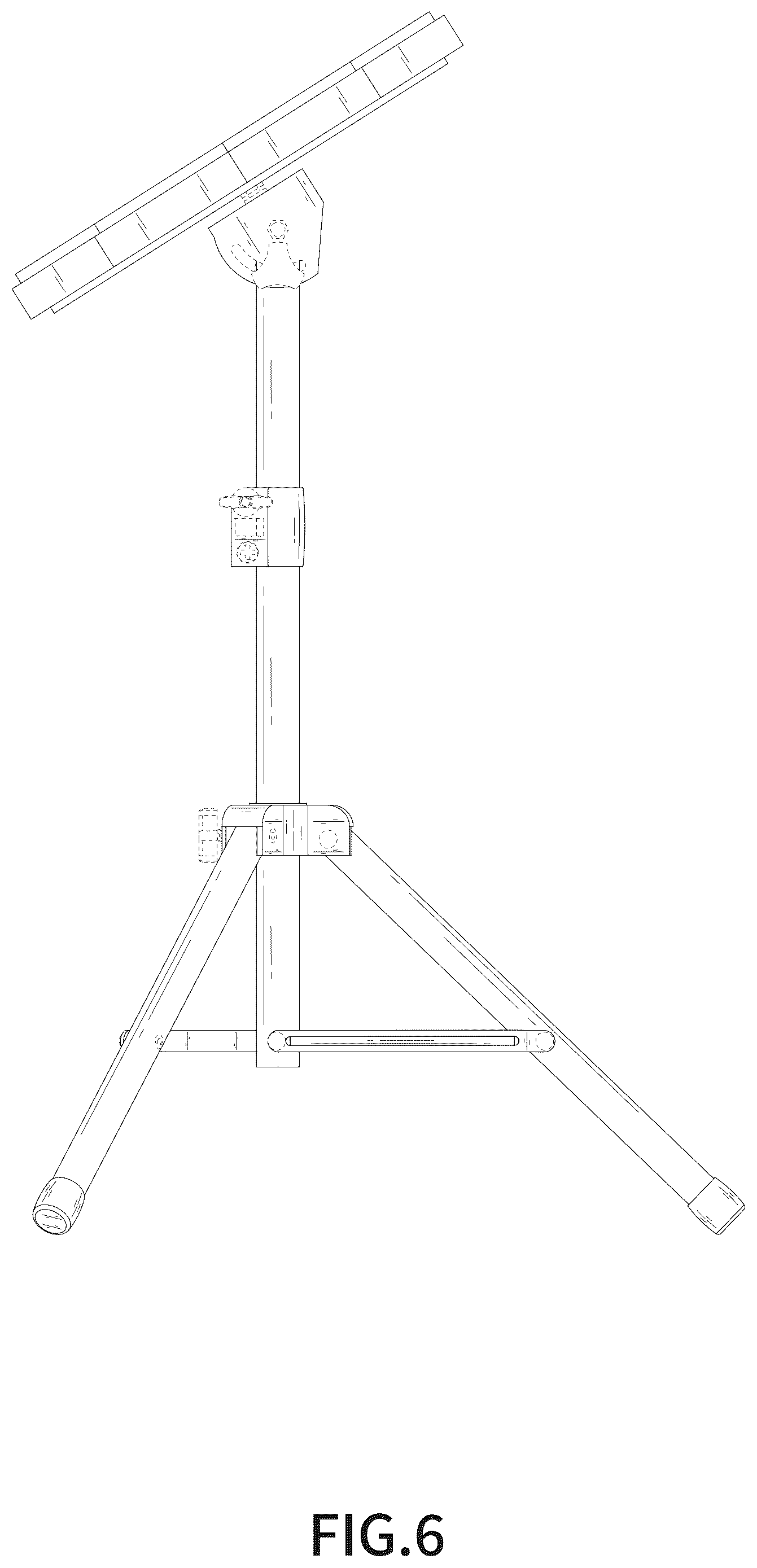 Patent USD1075897 Figure 6 – Drum practice pad with stand