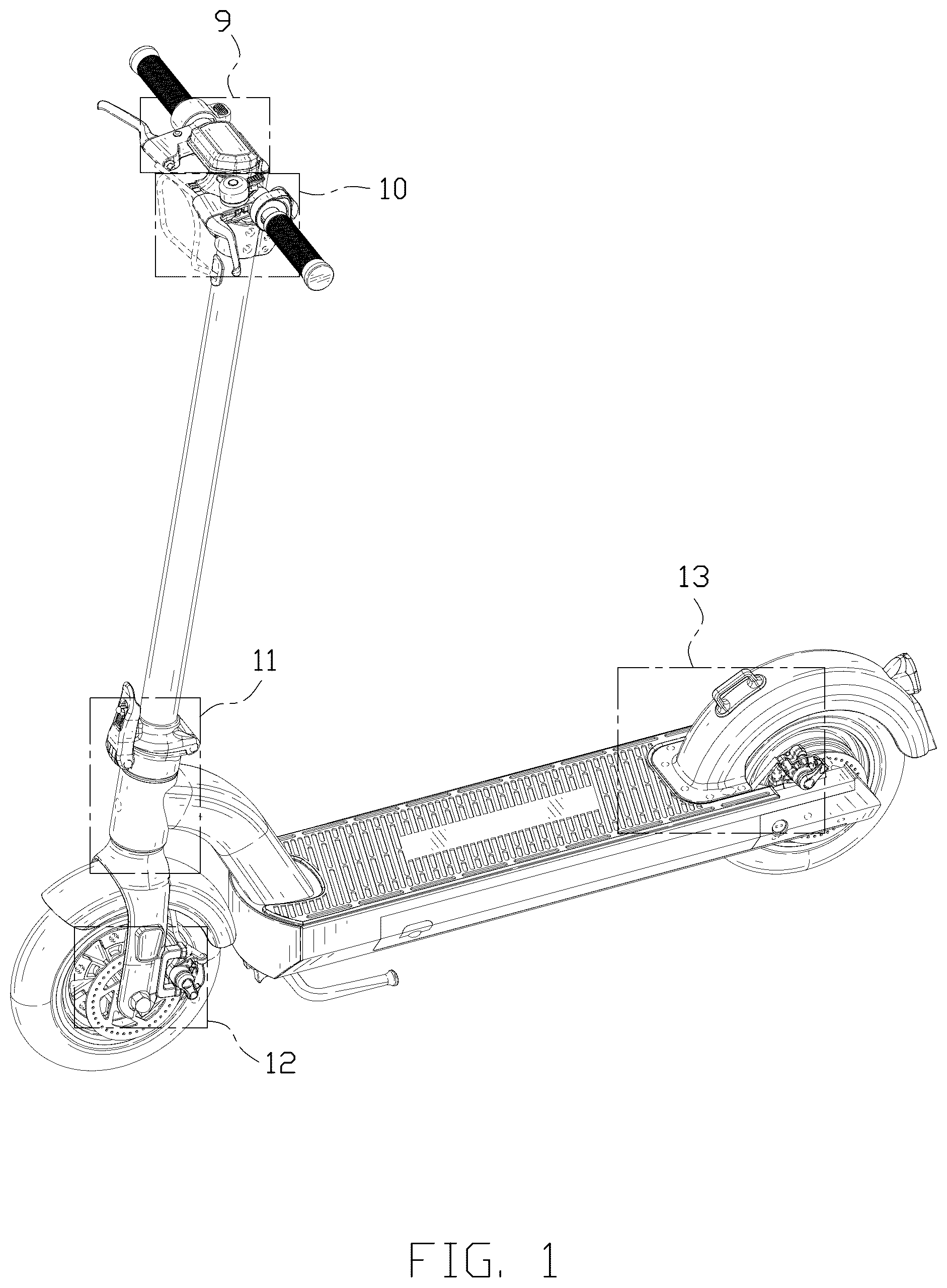 Patent USD1075942 Figure 1 – Scooter