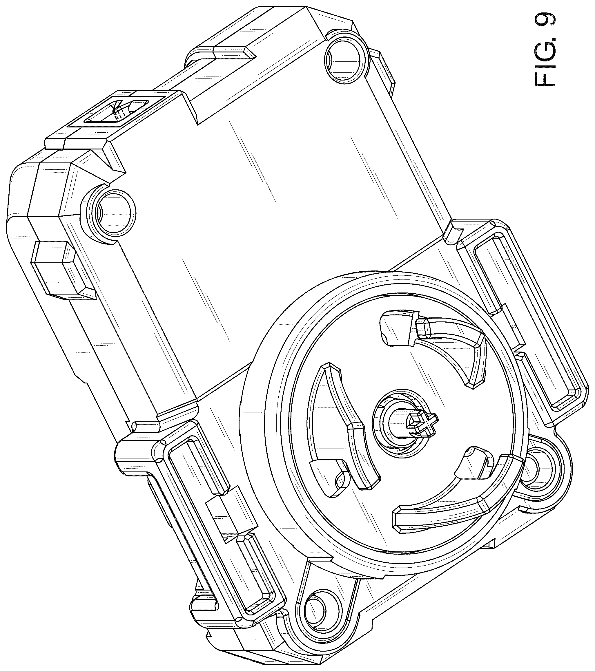 Patent USD1075943 Figure 9 – Launching apparatus for spinning top toy