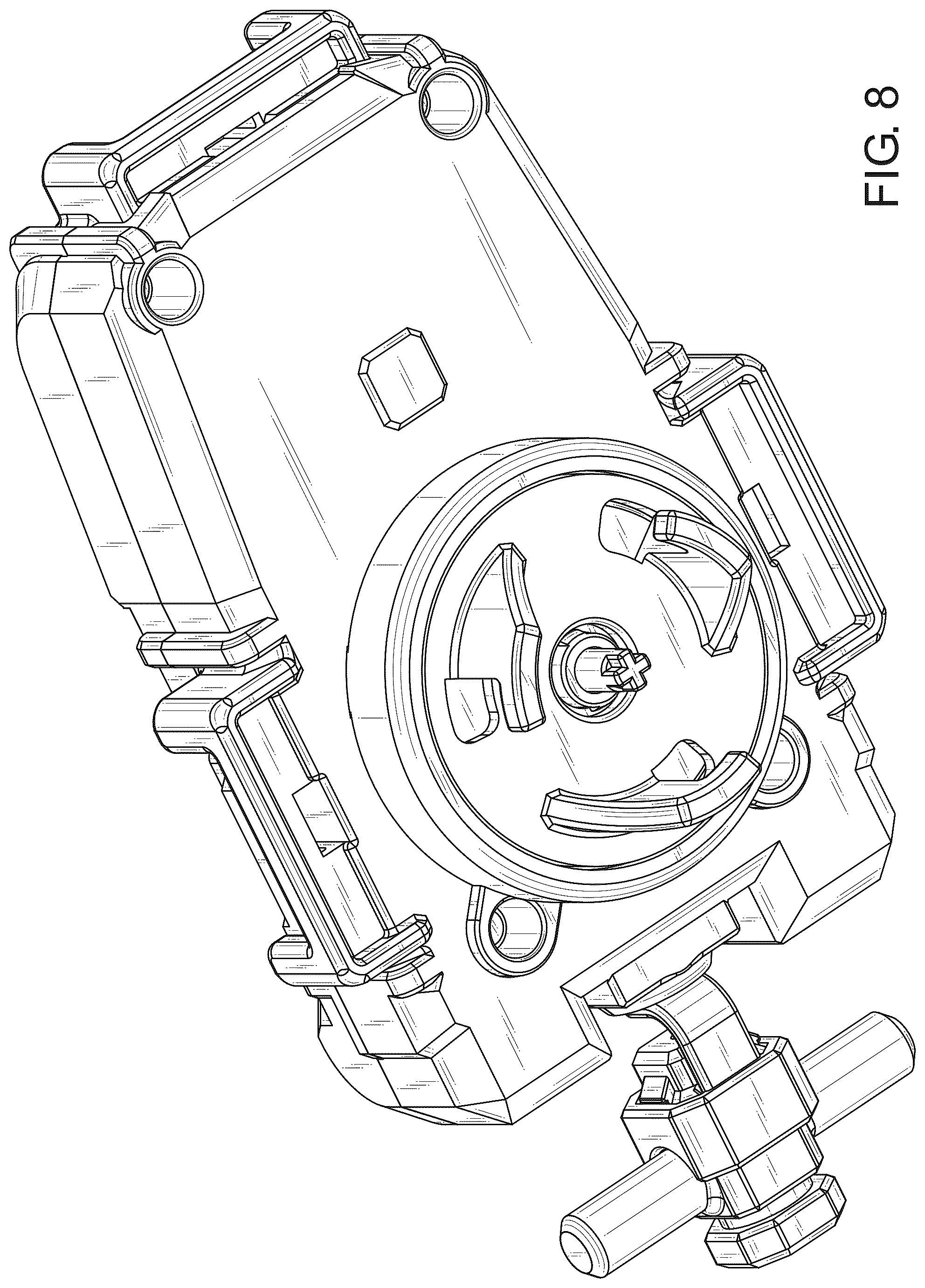 Patent USD1075947 Figure 8 – Launching apparatus for spinning top toy