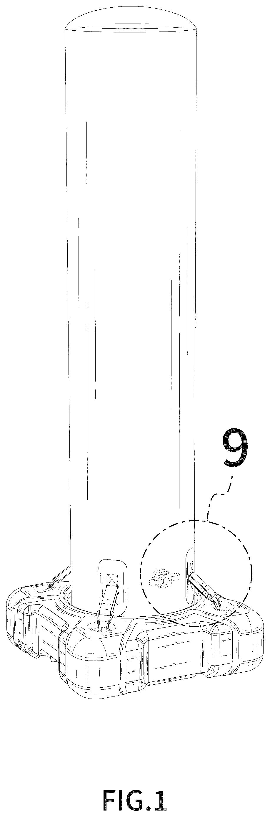Patent USD1075982 — Adult sandbag with square base — Figure 1