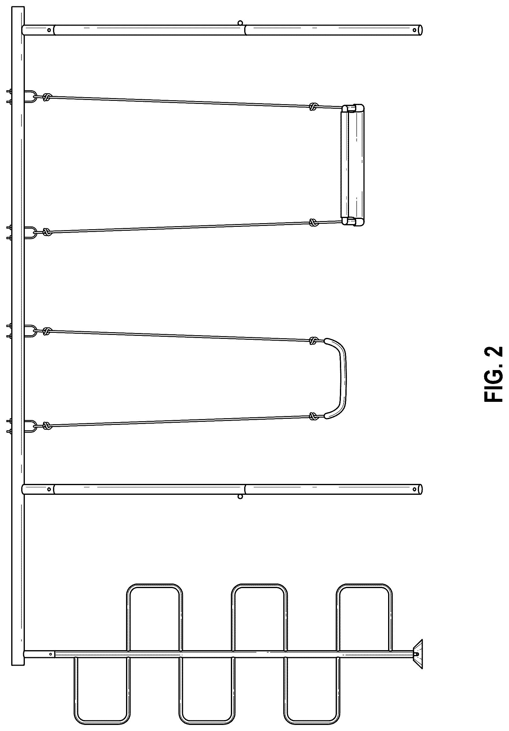 Patent USD1075987 Figure 2 – Ladder swing set