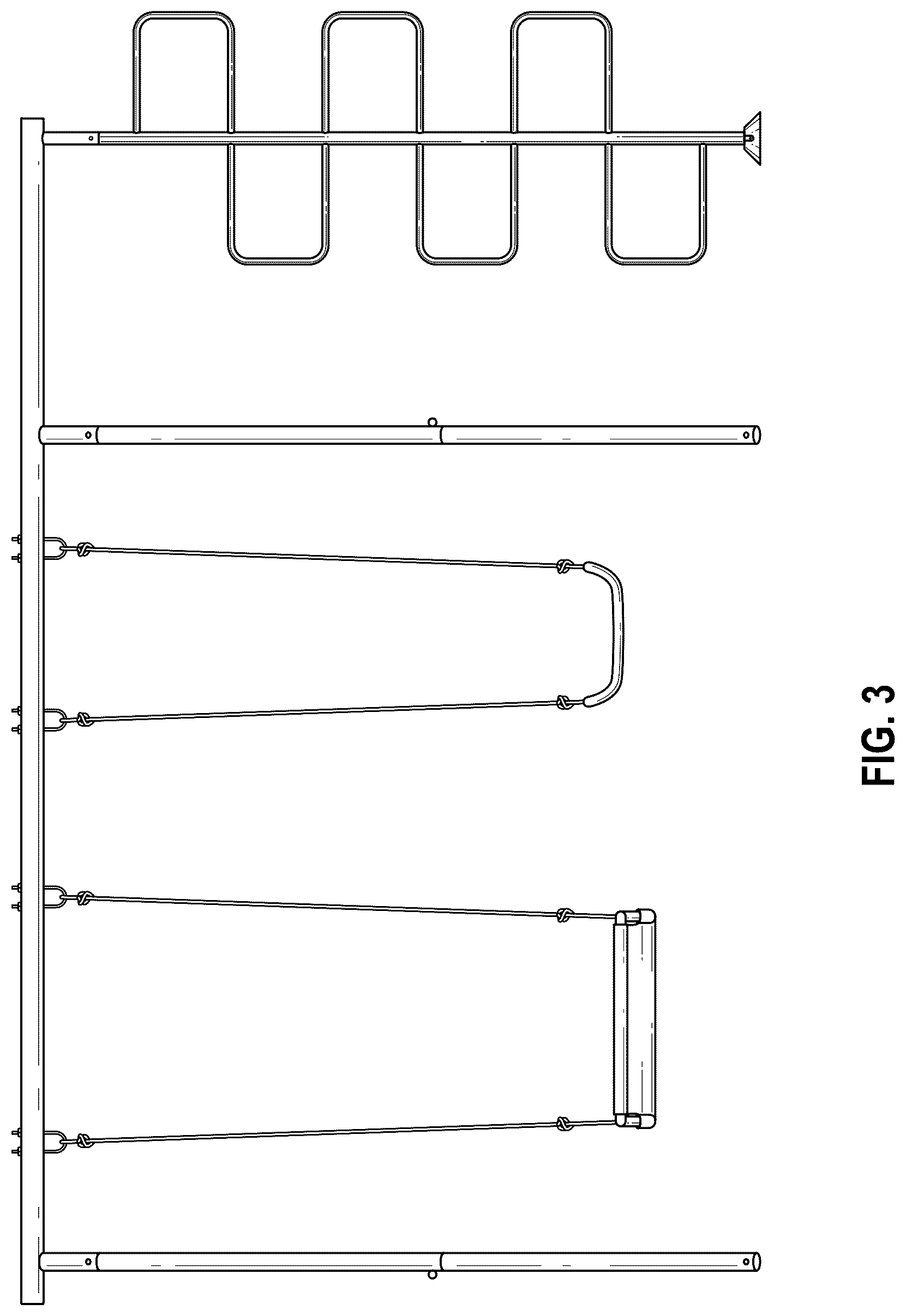 Patent USD1075987 Figure 3 – Ladder swing set