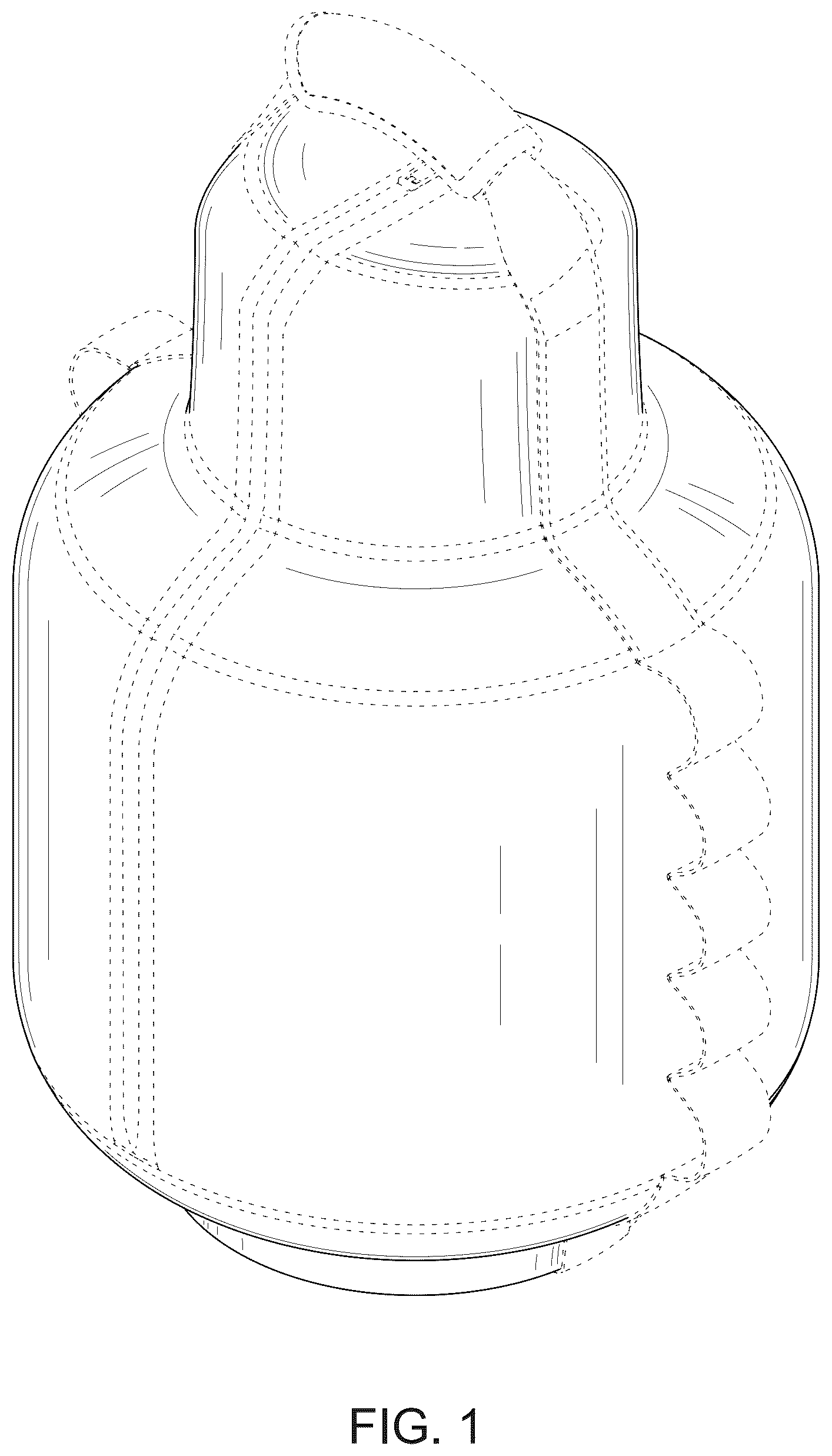 Patent USD1076000 Figure 1 – Gas tank cover