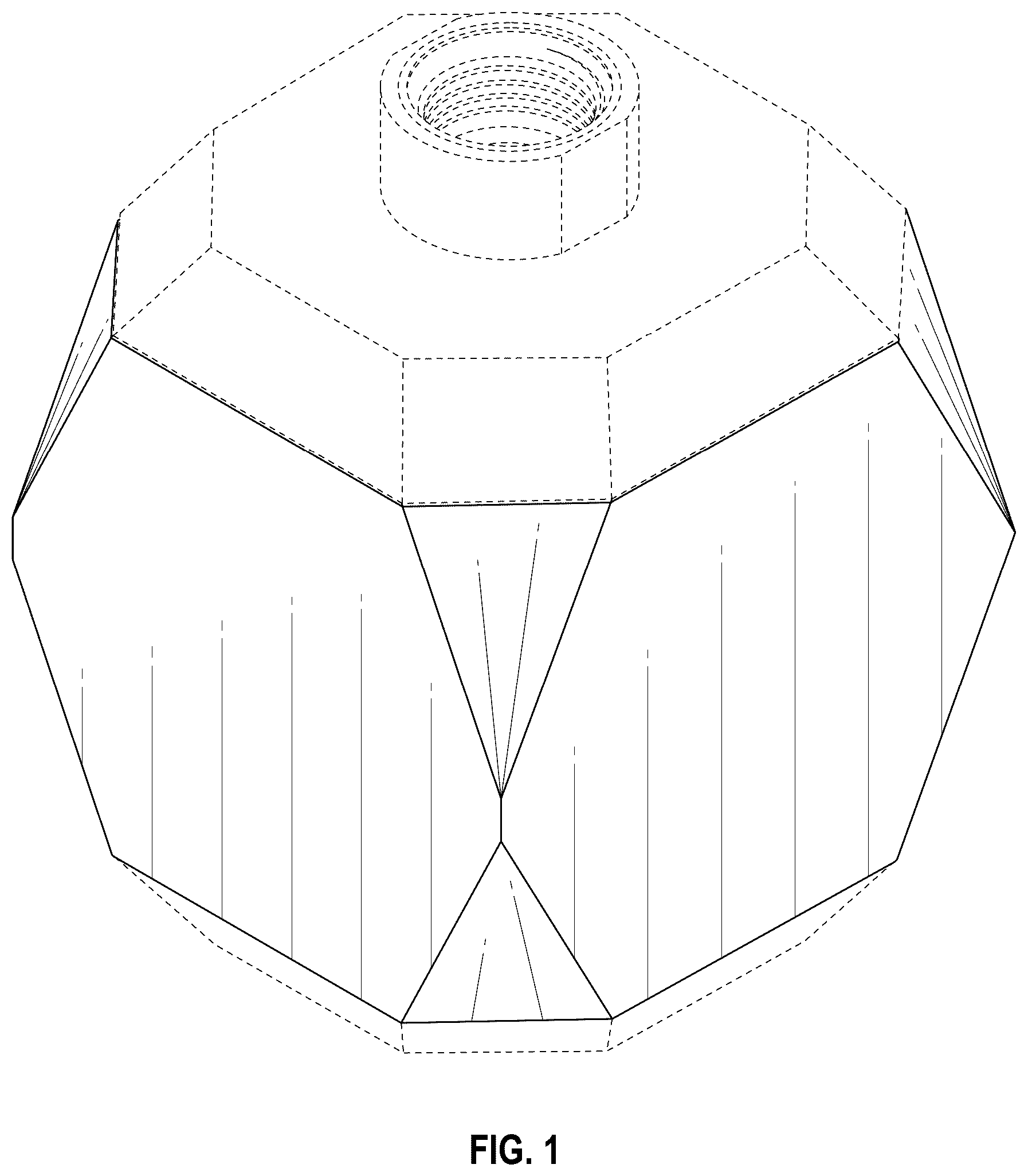Patent USD1076003 Figure 1 – Shower water filter assembly
