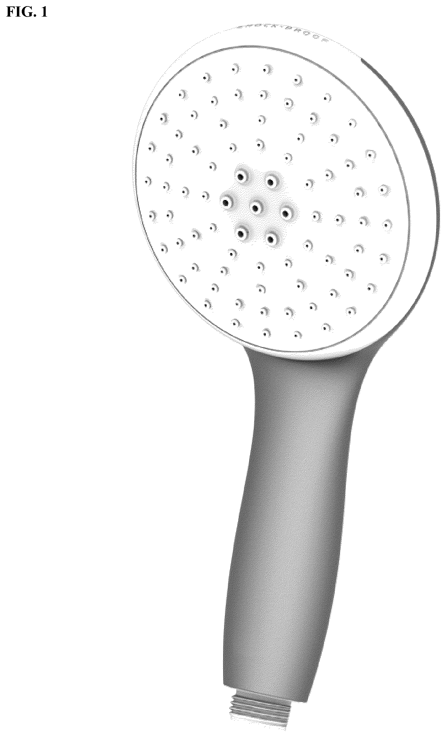 Patent USD1076008 Figure 1 – Round handshower