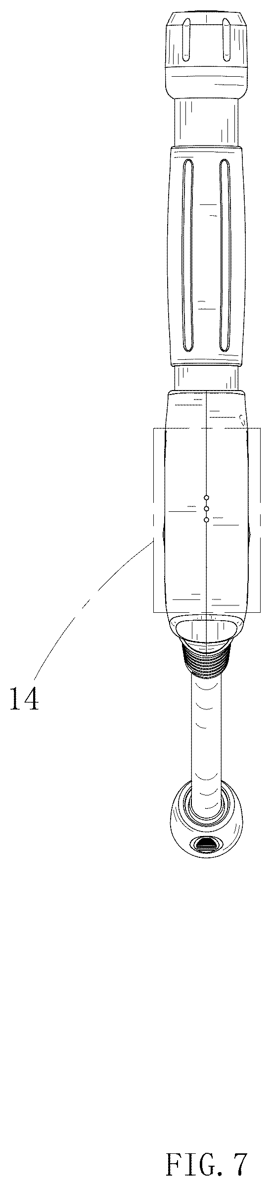Patent USD1076015 Figure 7 – Pneumatic shock wave therapy gun