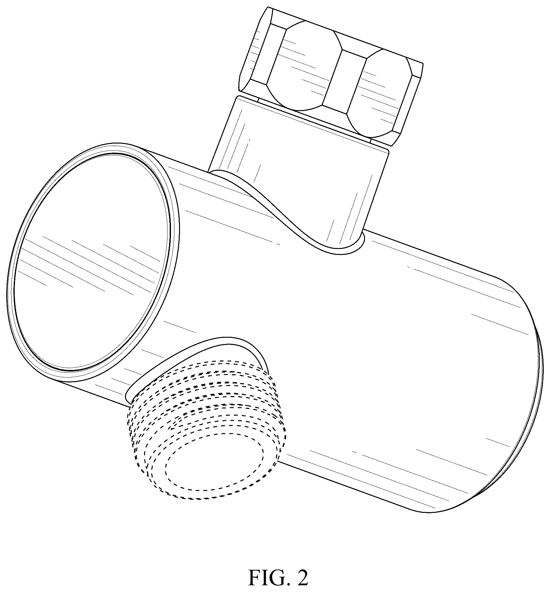 Patent USD1076017 Figure 2 – Push-button water outlet valve
