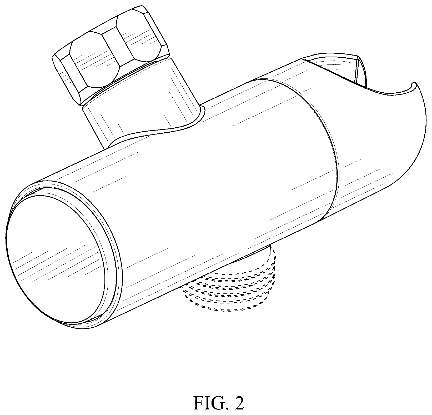 Patent USD1076018 Figure 2 – Push-button water outlet valve