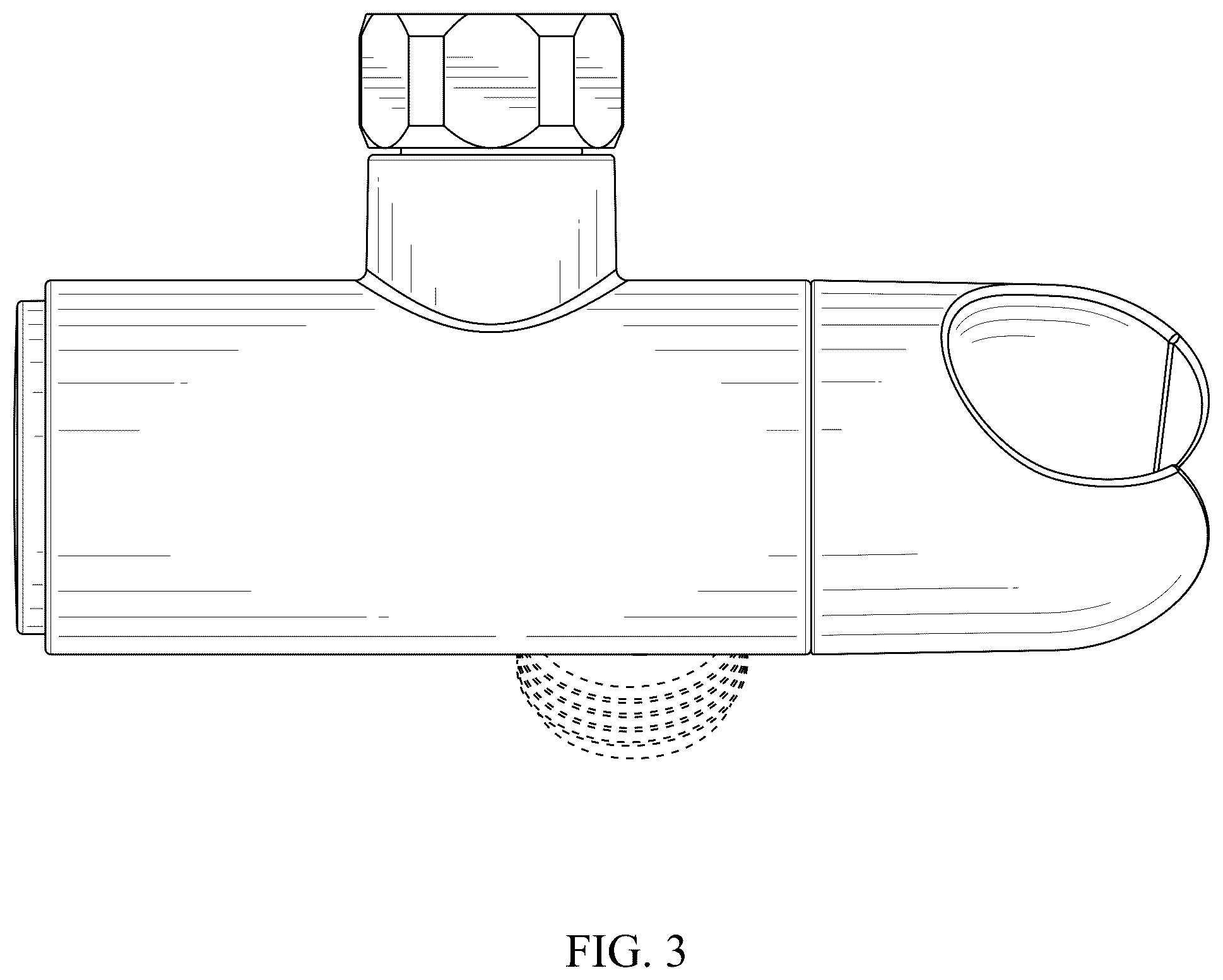 Patent USD1076018 Figure 3 – Push-button water outlet valve