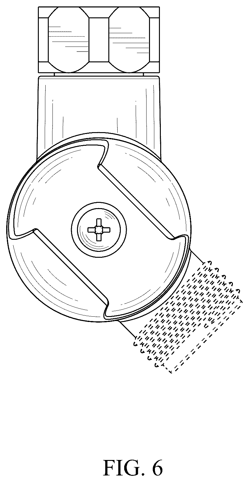 Patent USD1076018 Figure 6 – Push-button water outlet valve