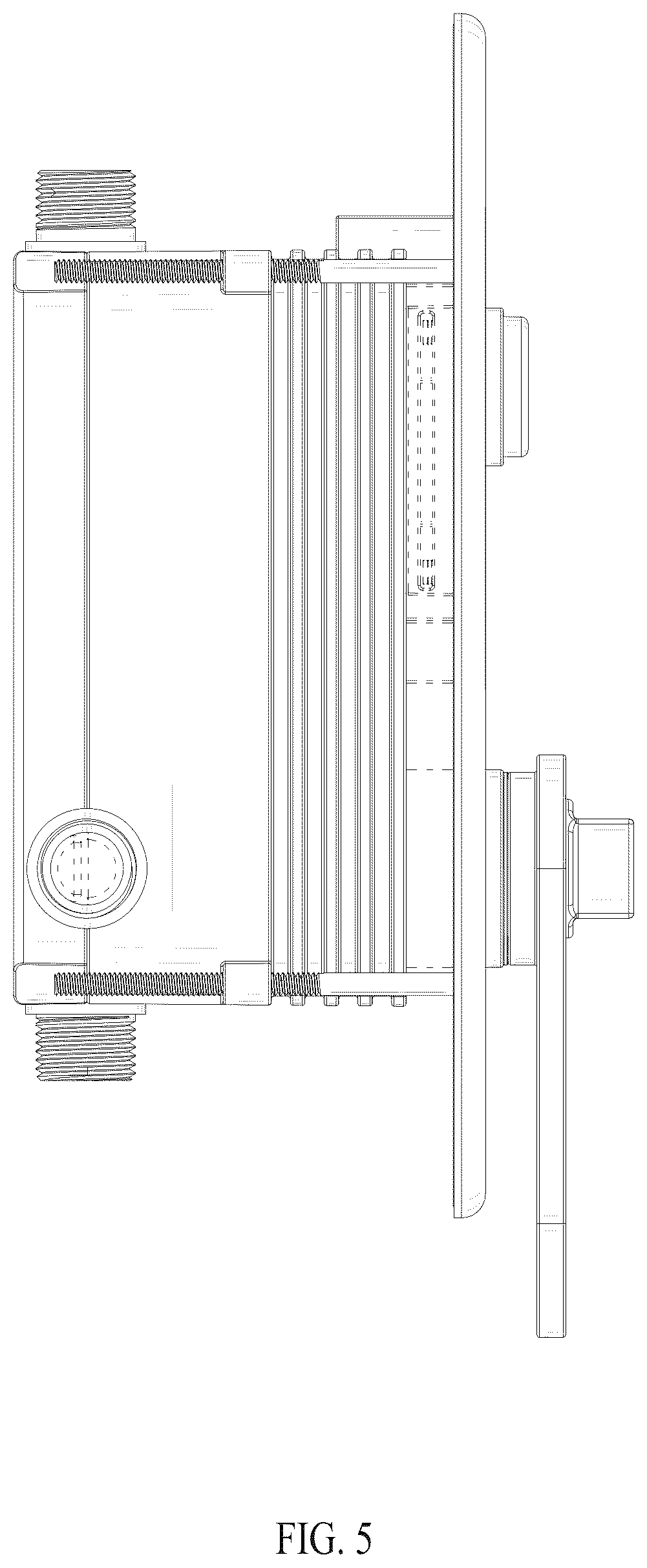 Patent USD1076019 Figure 5 – Wall-mounted faucet