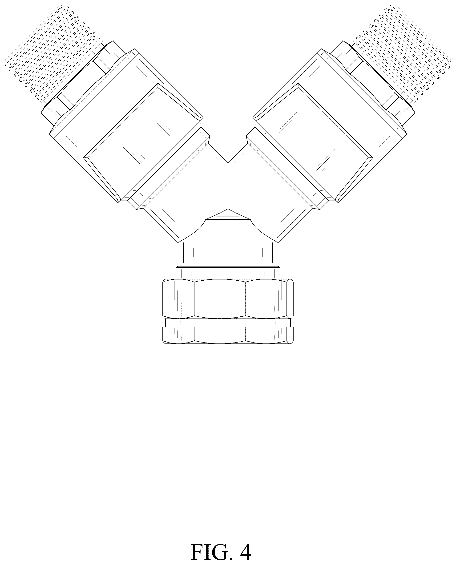 Patent USD1076028 Figure 4 – Hose splitter