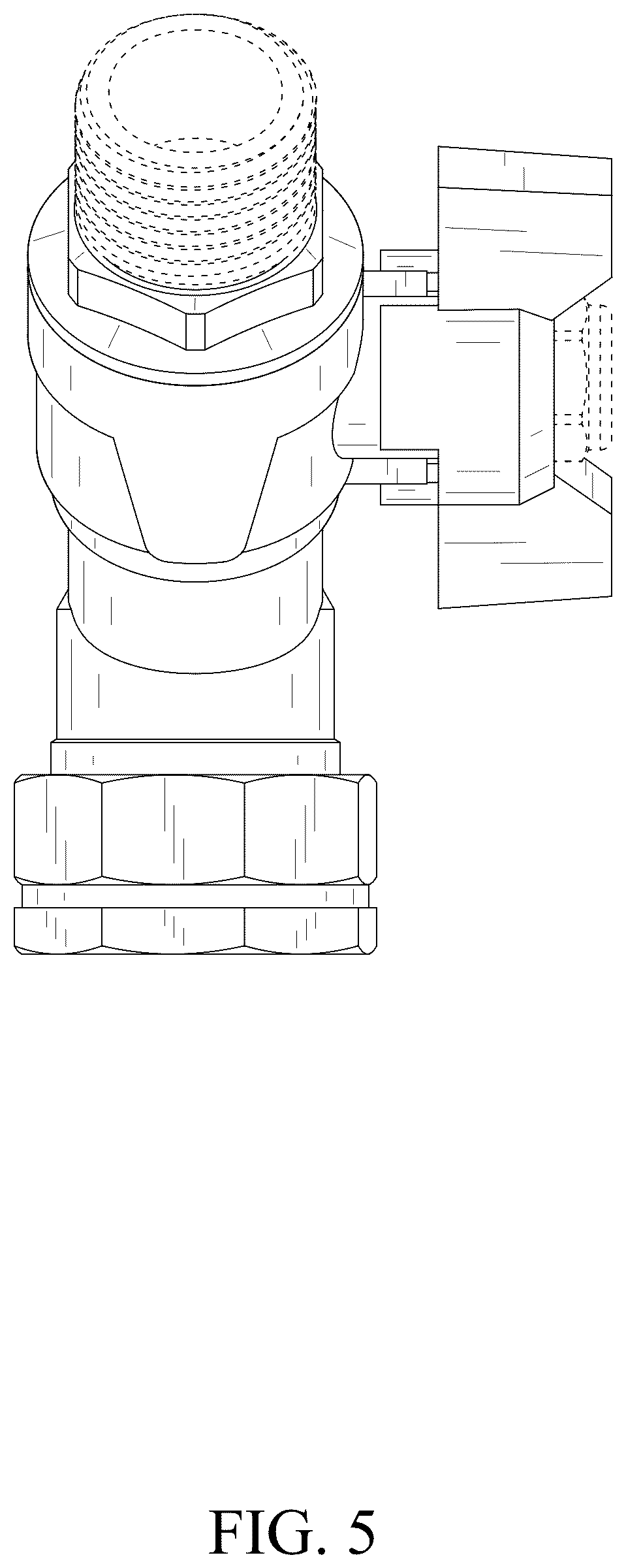 Patent USD1076028 Figure 5 – Hose splitter