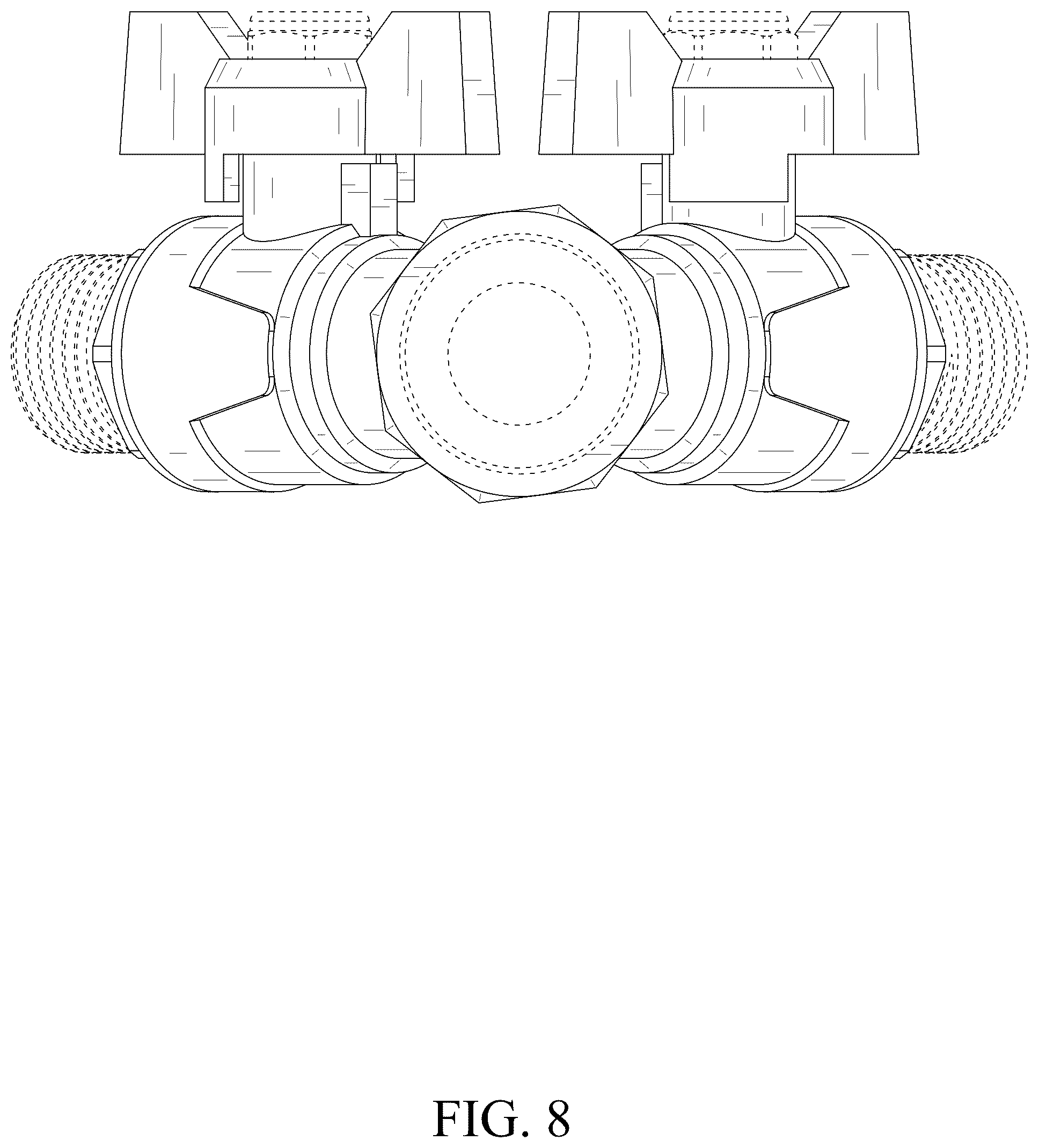 Patent USD1076028 Figure 8 – Hose splitter