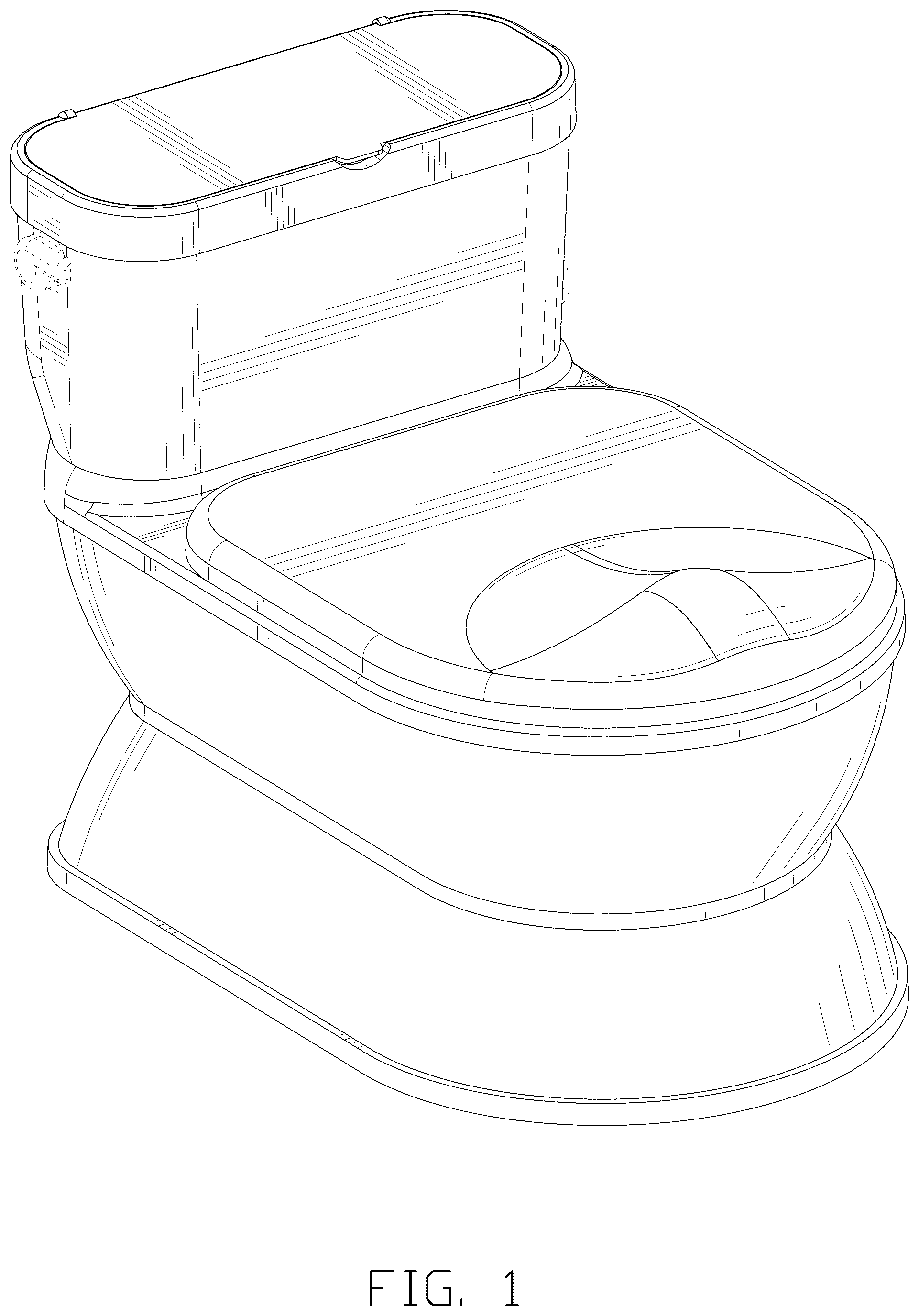Patent USD1076031 Figure 1 – Baby training toilet