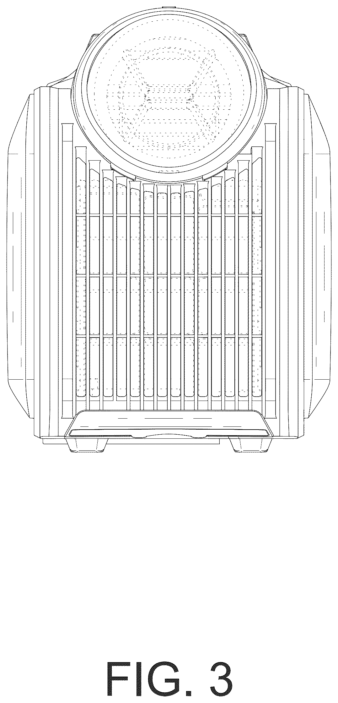 Patent USD1076036 Figure 3 – Outdoor air conditioner
