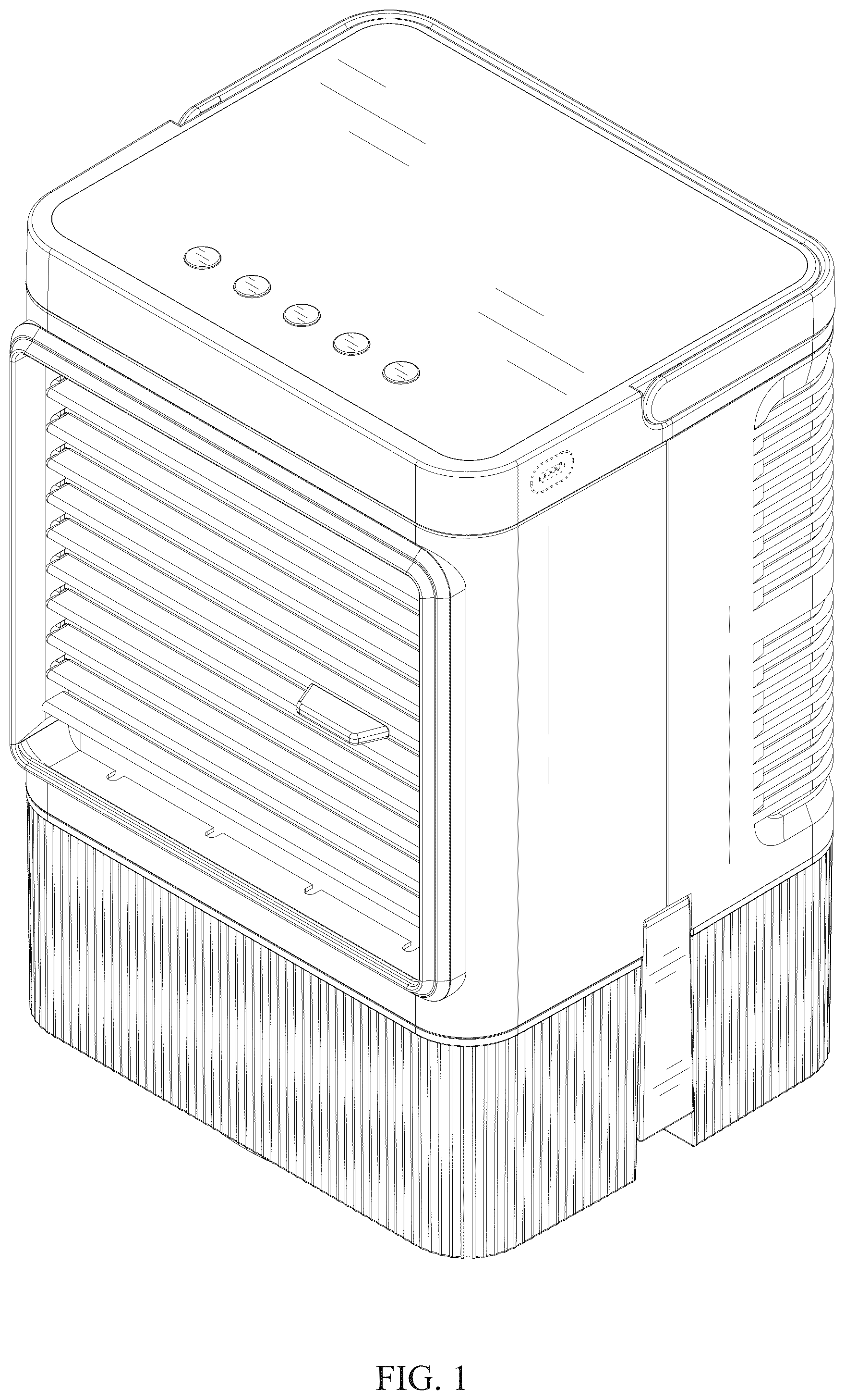 Patent USD1076037 Figure 1 – Evaporative air cooler
