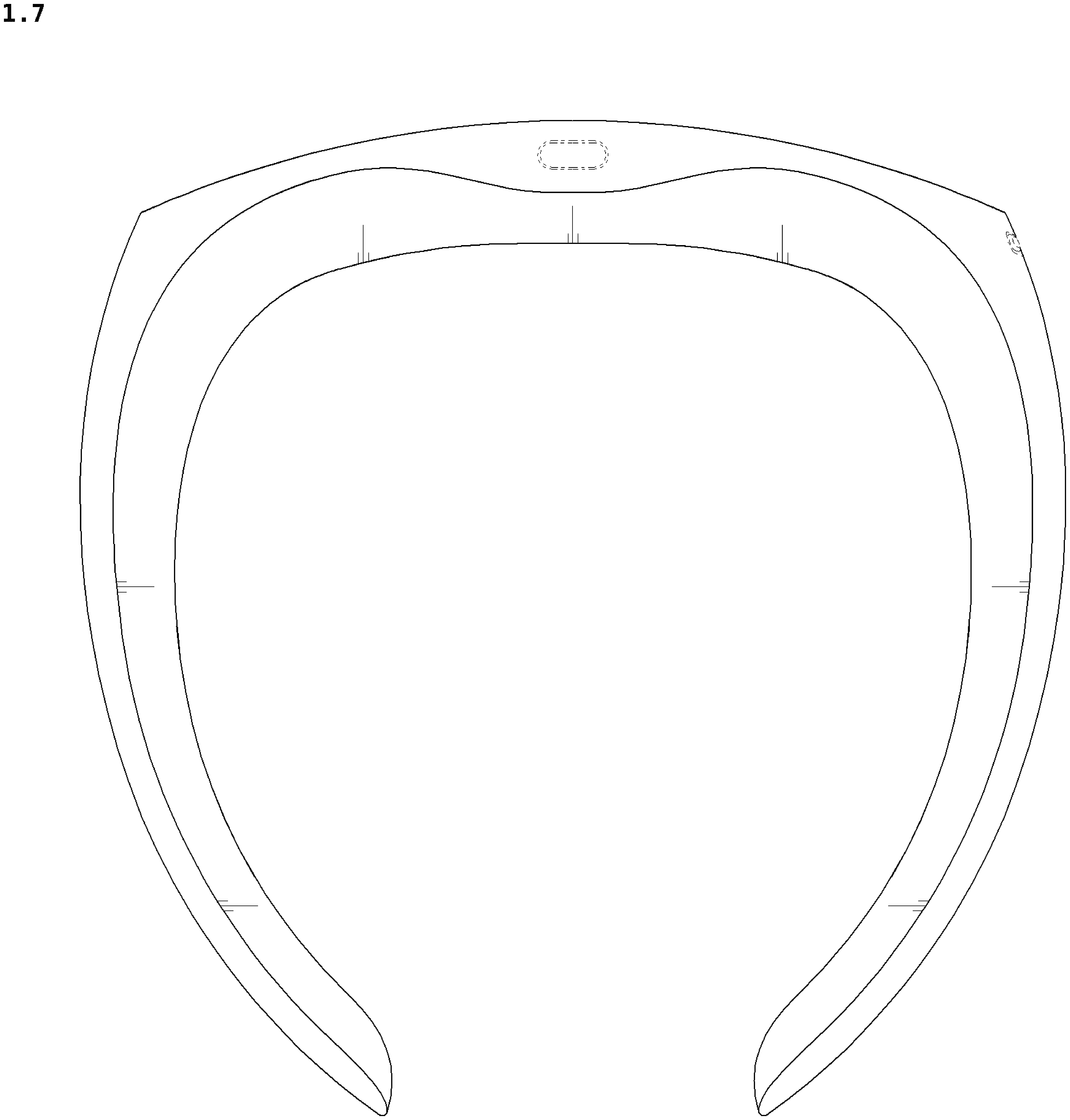 Patent USD1076038 Figure 7 – Neckband for wearable air conditioner