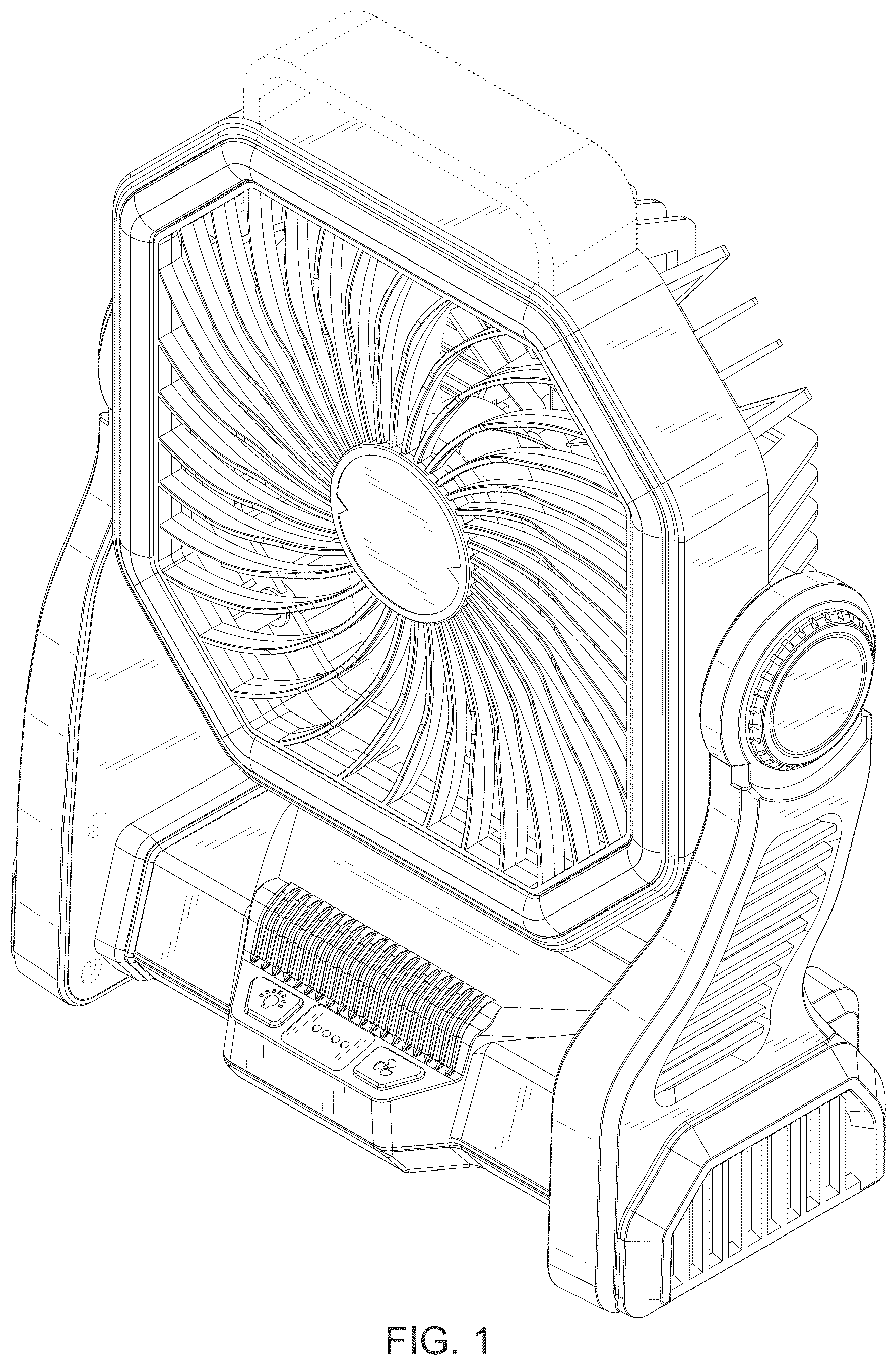 Patent USD1076047 — Camping fan — Figure 1