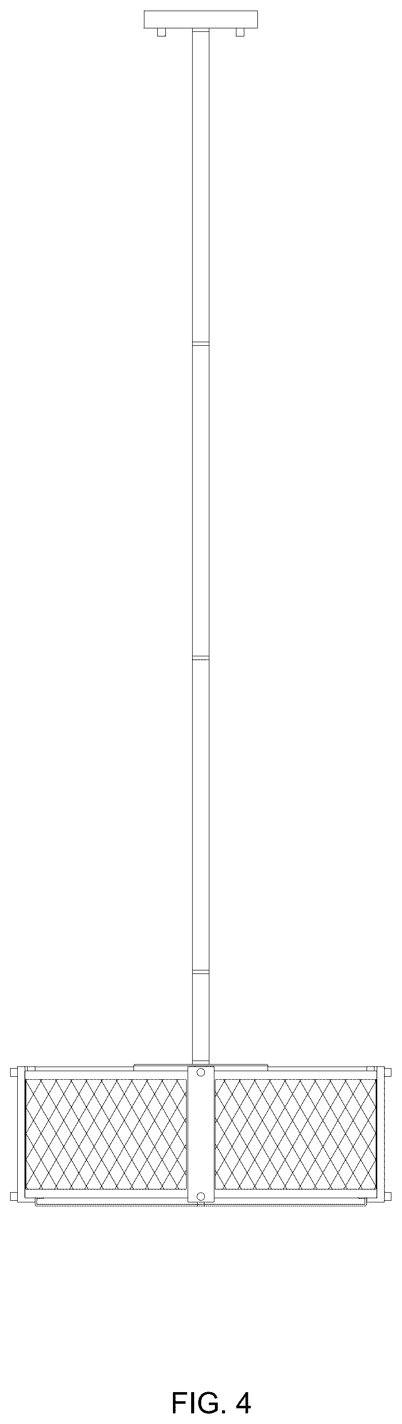 Patent USD1076050 Figure 4 – Ceiling fan with light