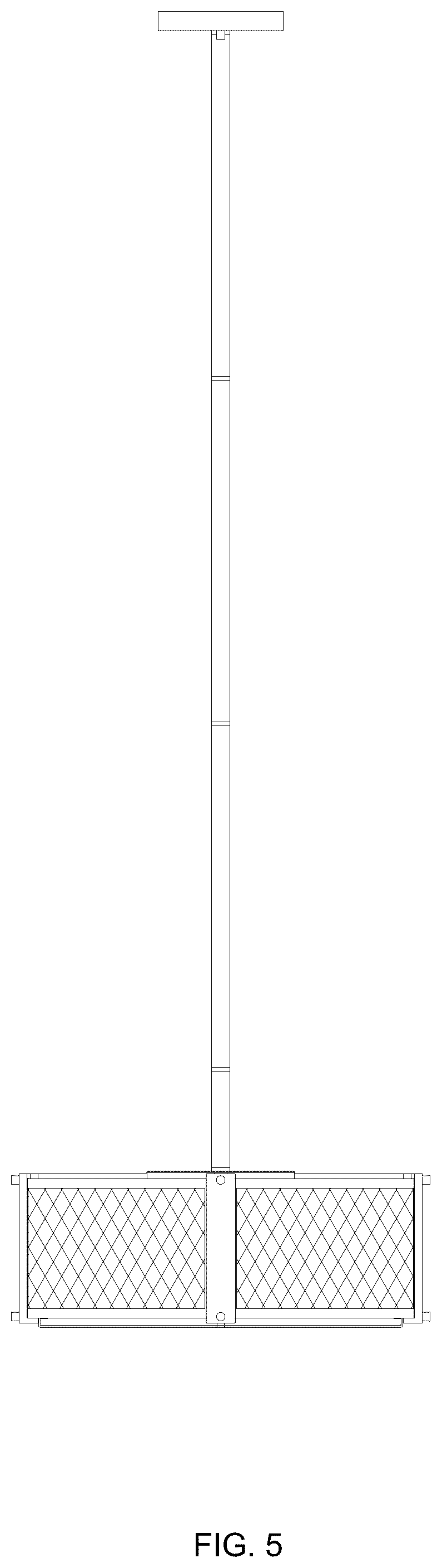 Patent USD1076050 Figure 5 – Ceiling fan with light