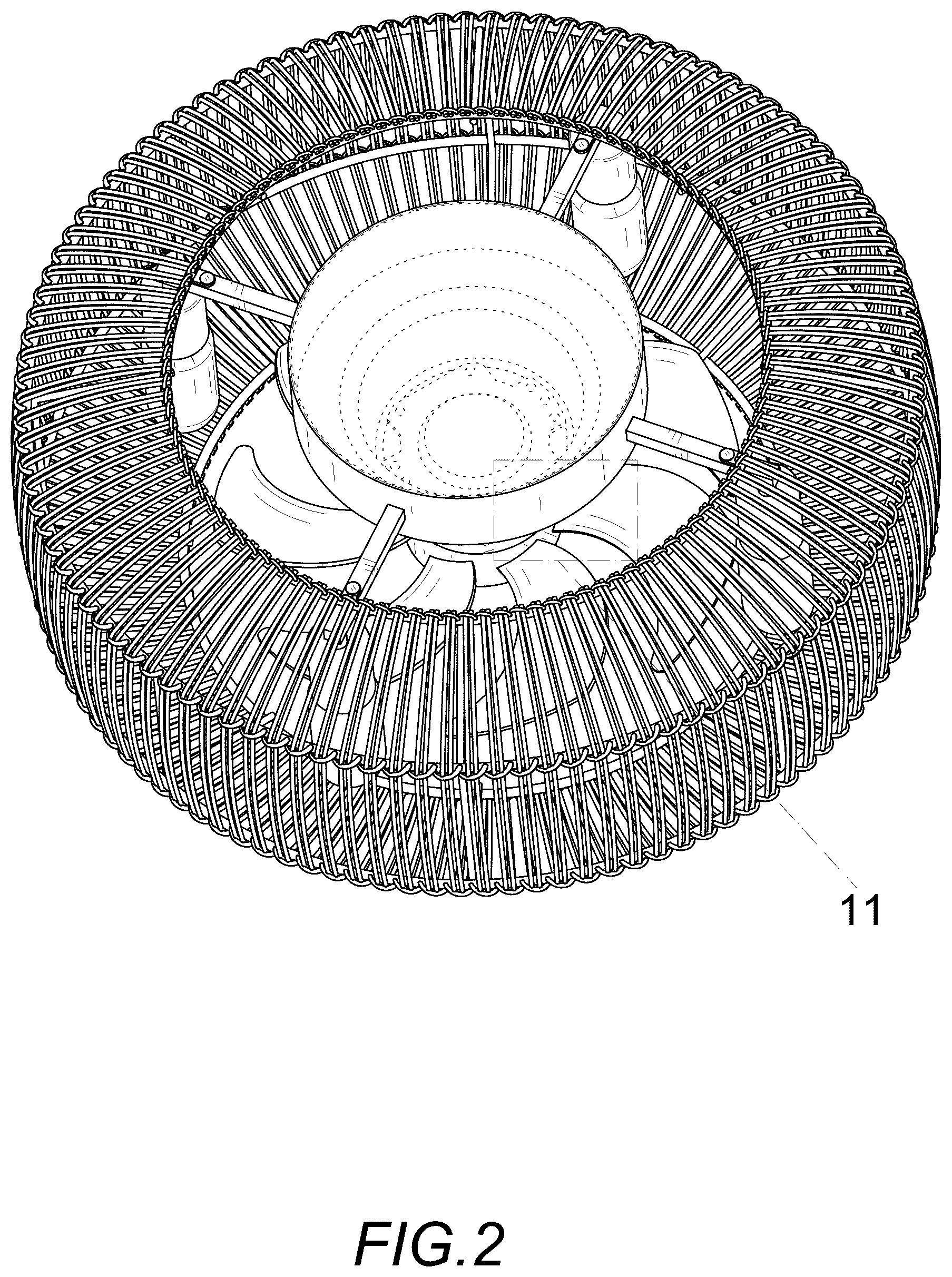 Patent USD1076051 Figure 2 – Ceiling fan with light