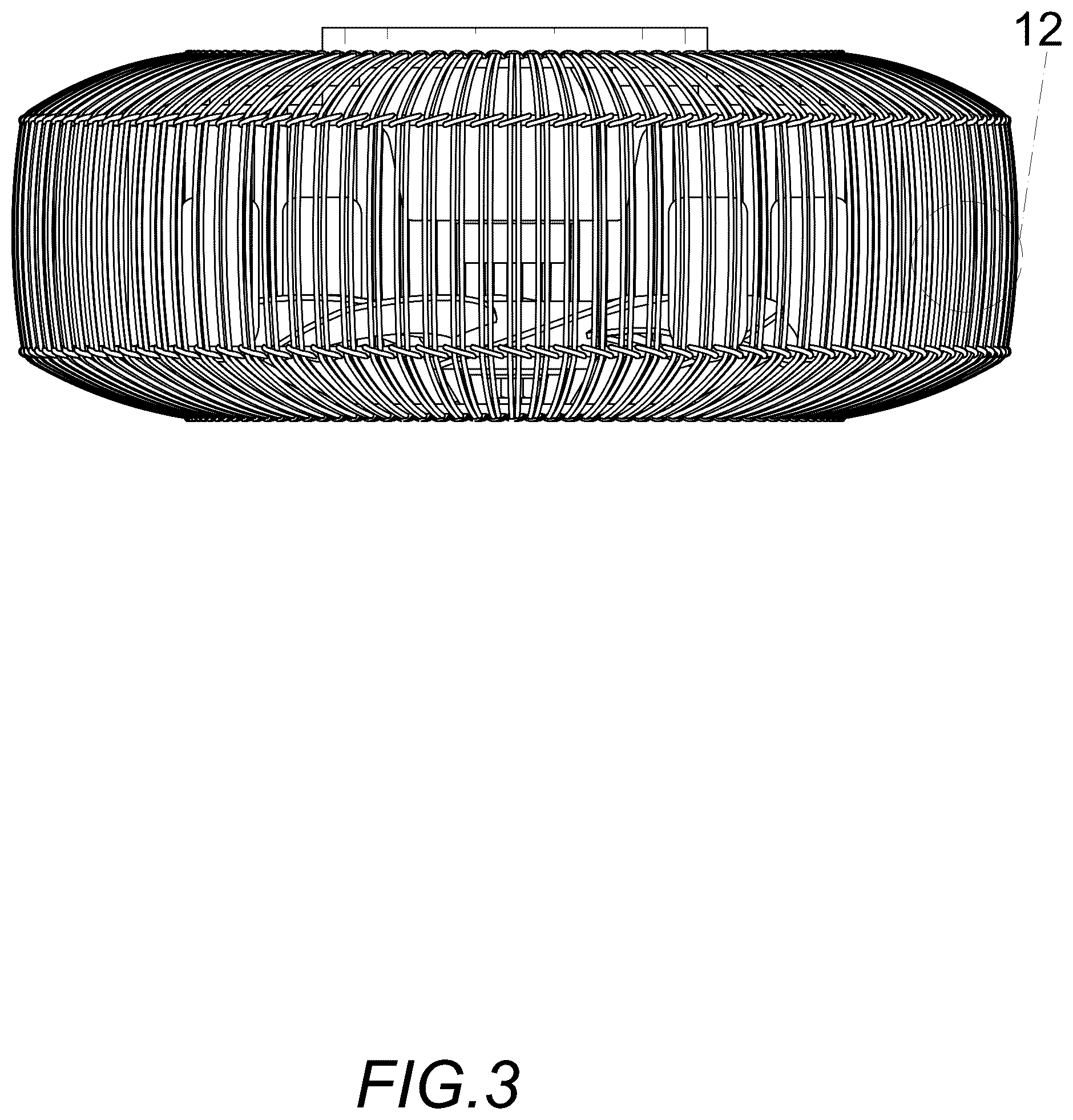 Patent USD1076051 Figure 3 – Ceiling fan with light