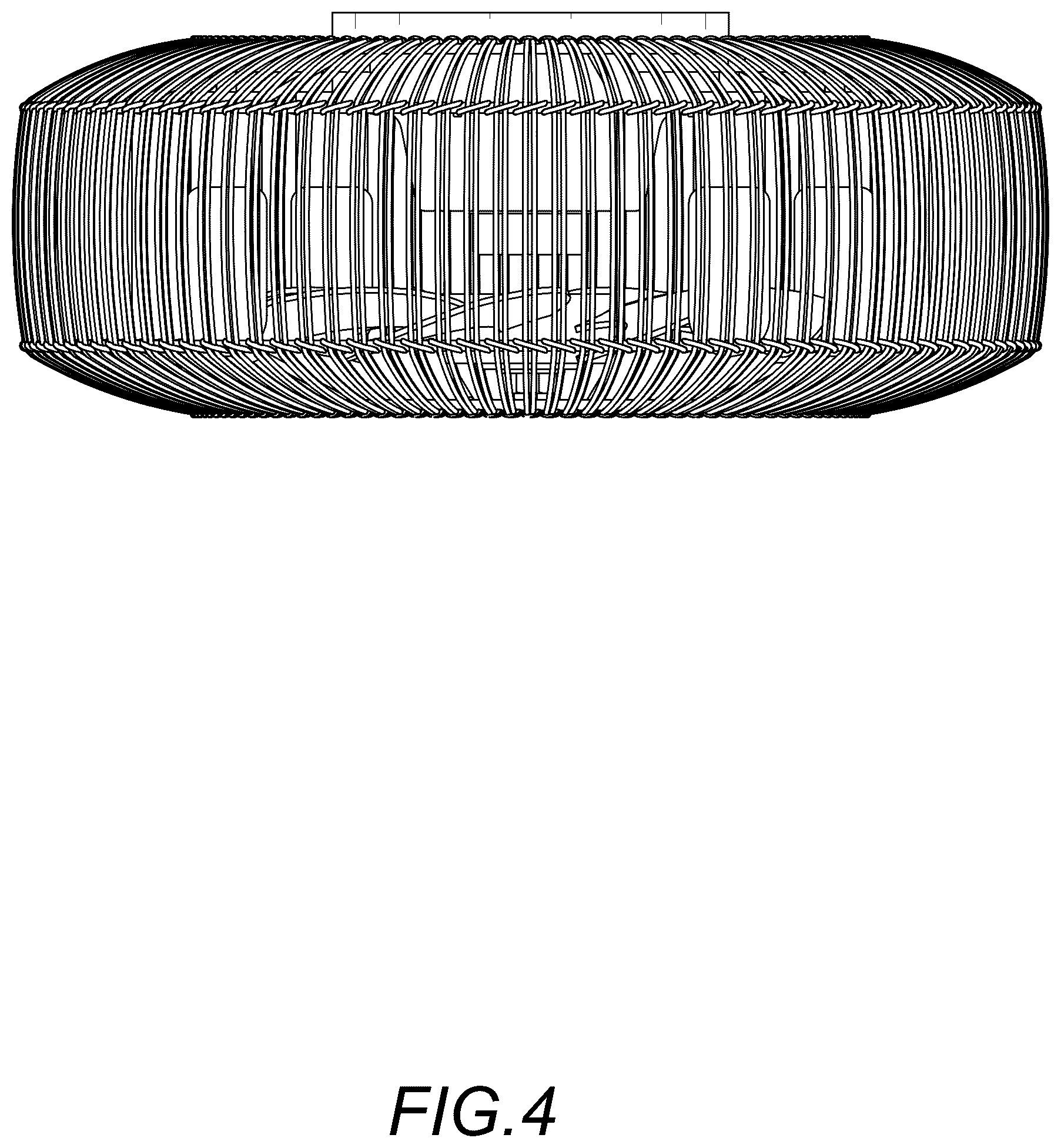 Patent USD1076051 Figure 4 – Ceiling fan with light