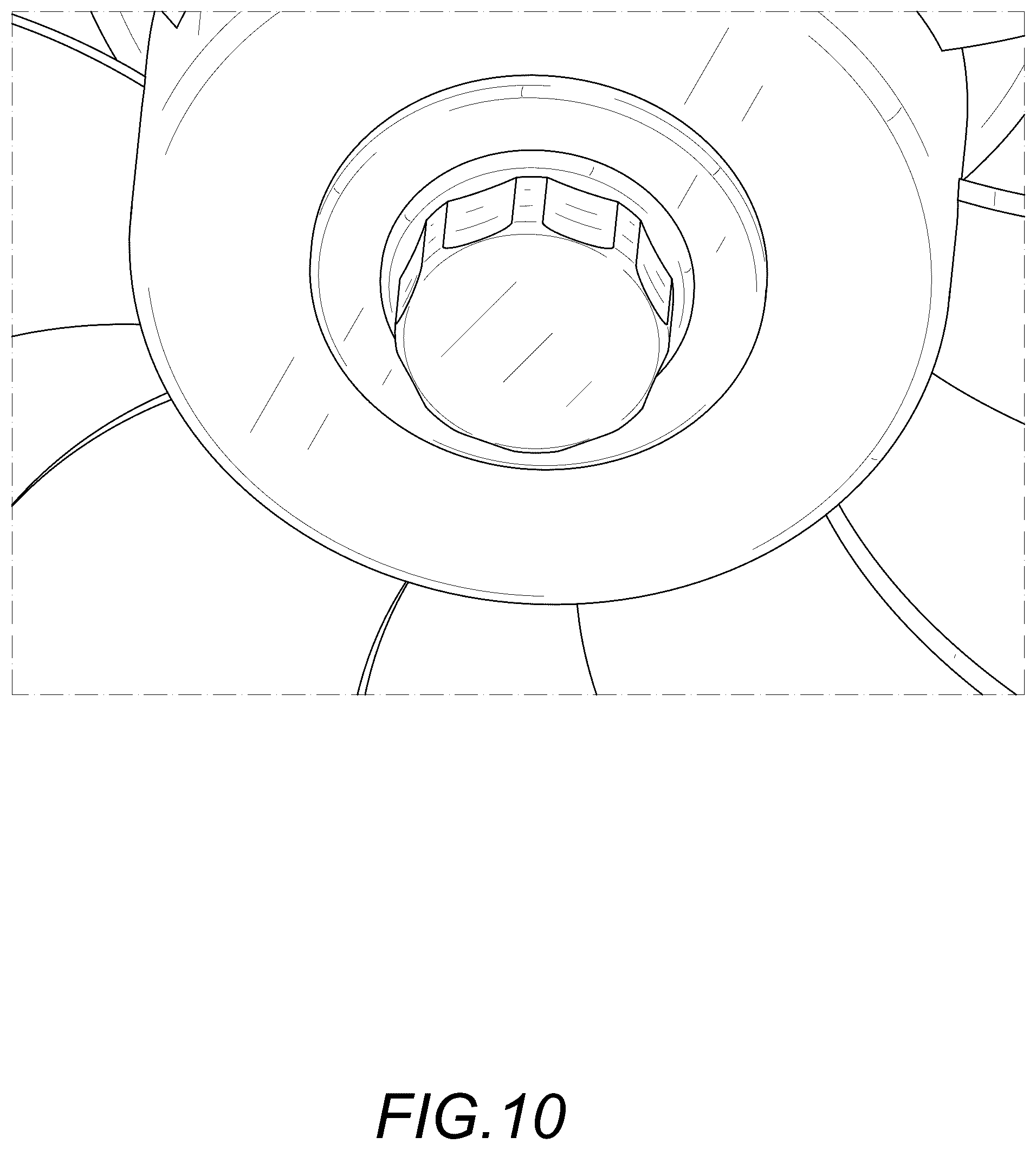 Patent USD1076051 Figure 10 – Ceiling fan with light